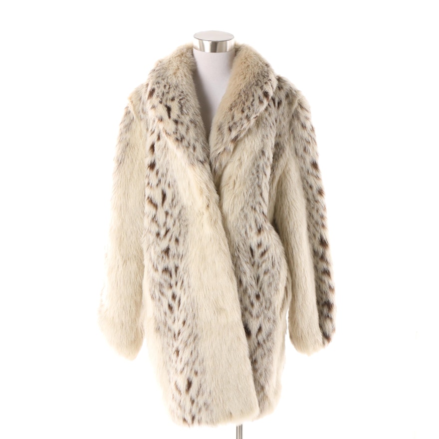 Women's Monterey Fashions Faux Fur Animal Print Jacket