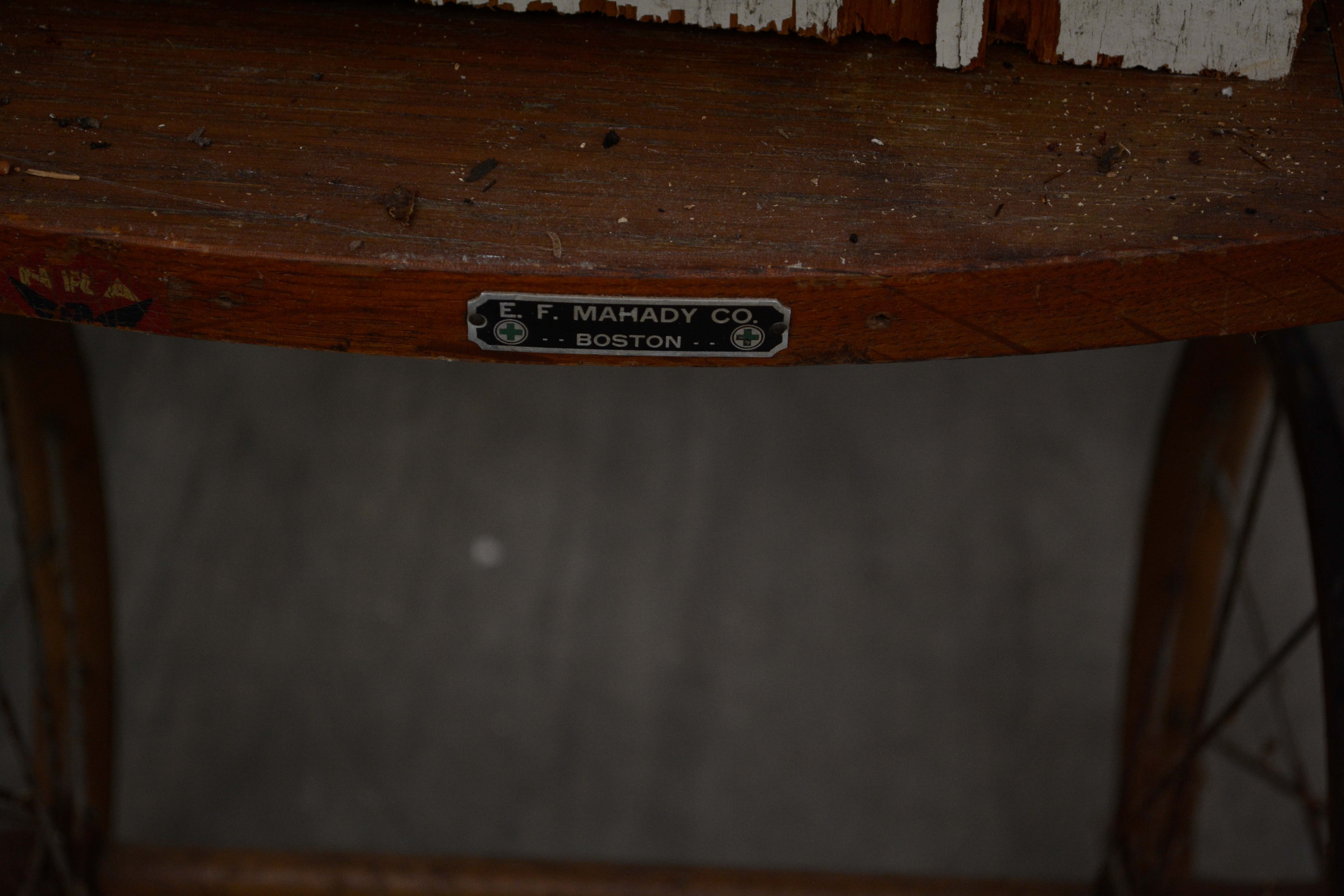 Oak and Wicker Wheelchair by E. F. Mahady Company, Early 20th Century