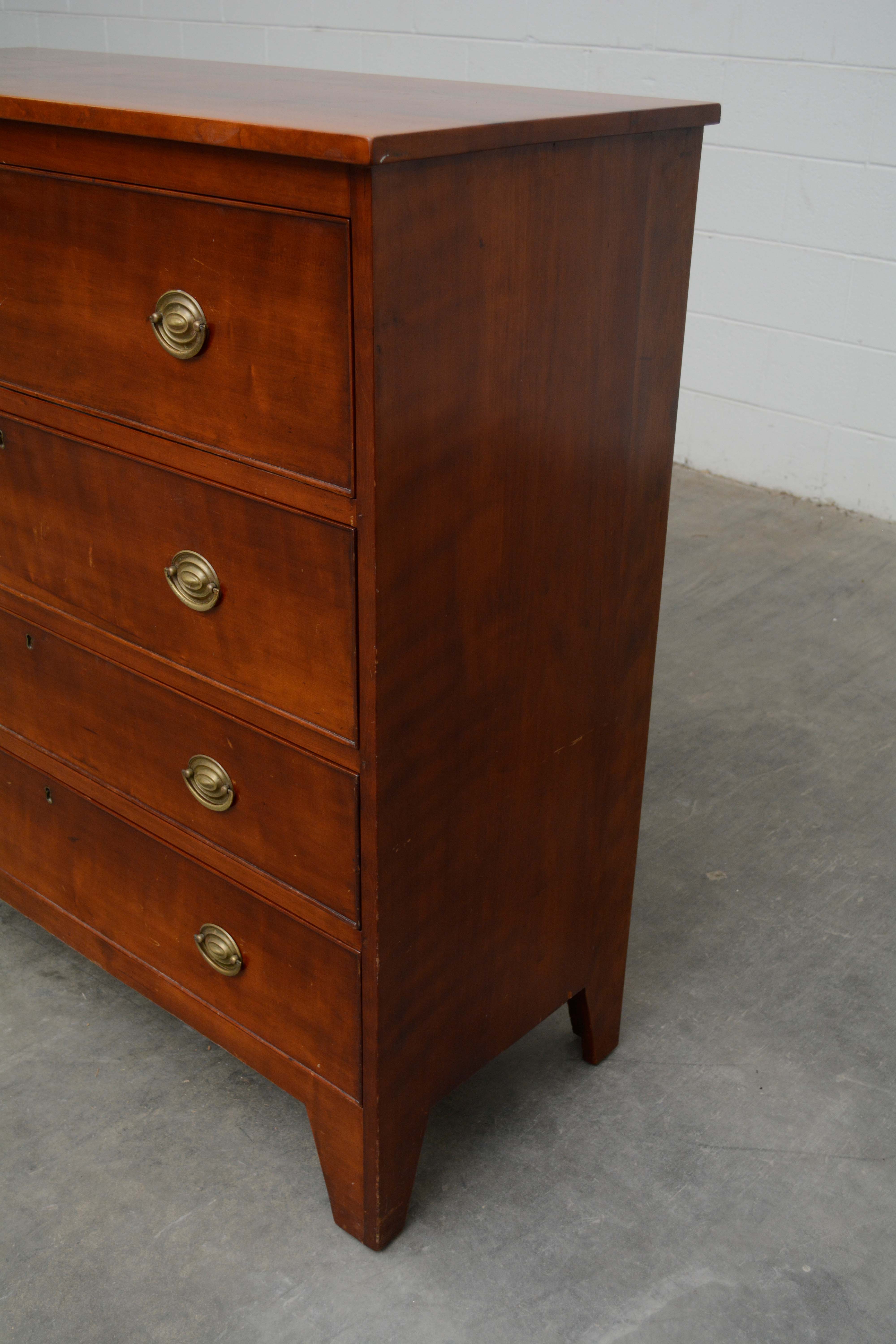 Late Federal Cherrywood Chest of Drawers, Second Quarter 19th Century