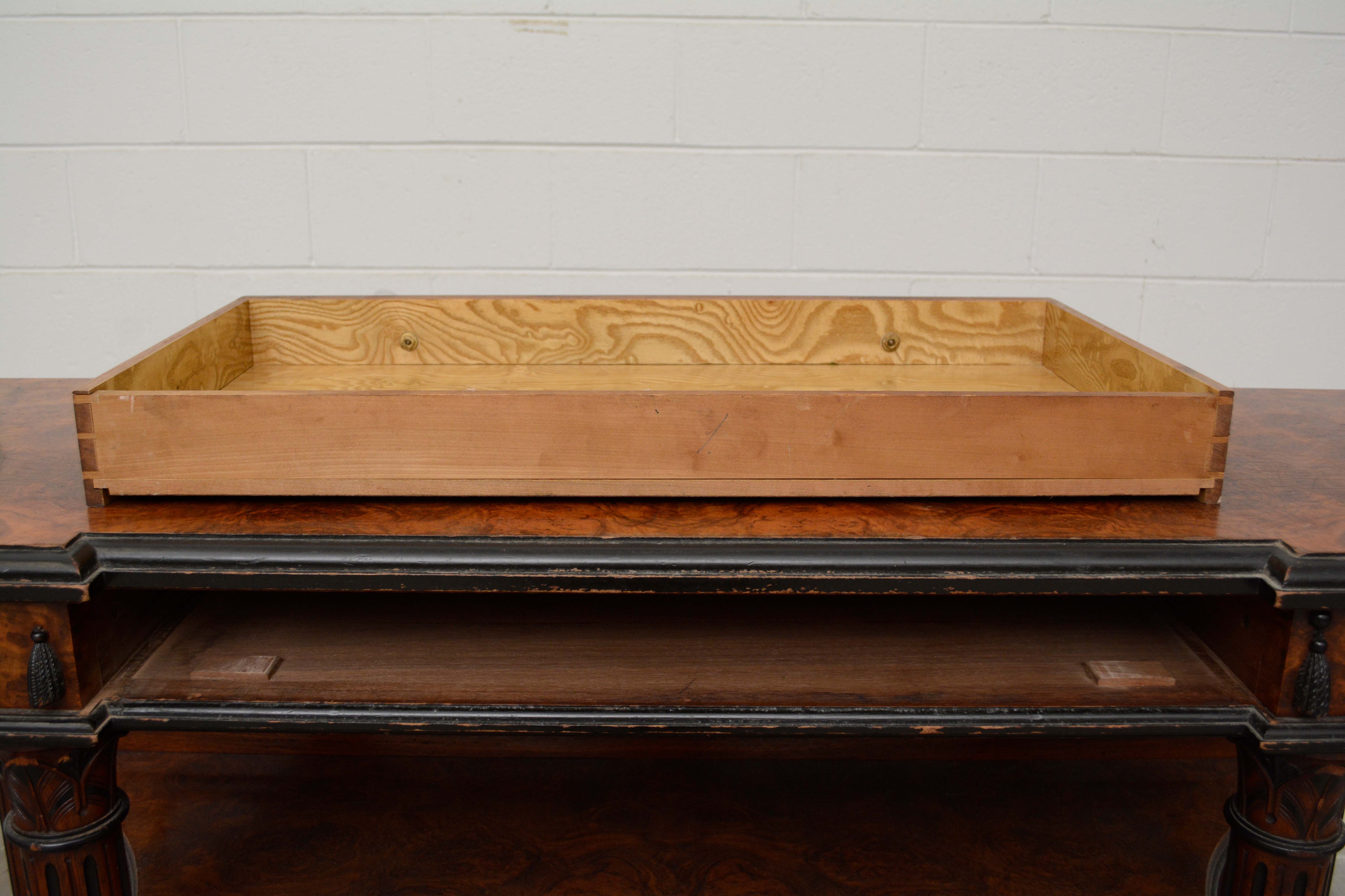 Victorian Walnut and Ebonzied Display Cabinet, Circa 1870