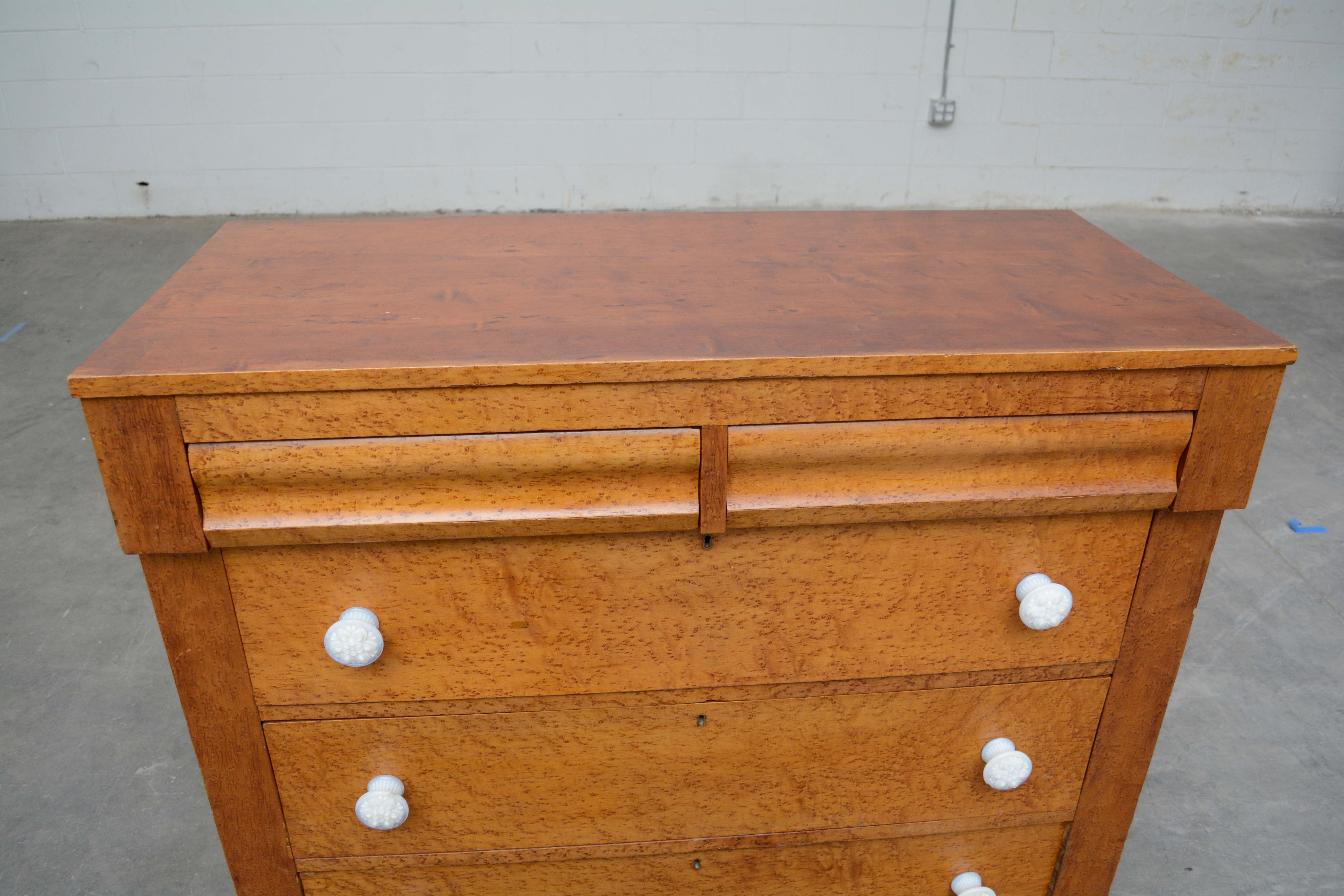 American Empire Bird's-Eye Maple Chest of Drawers, Mid 19th Century