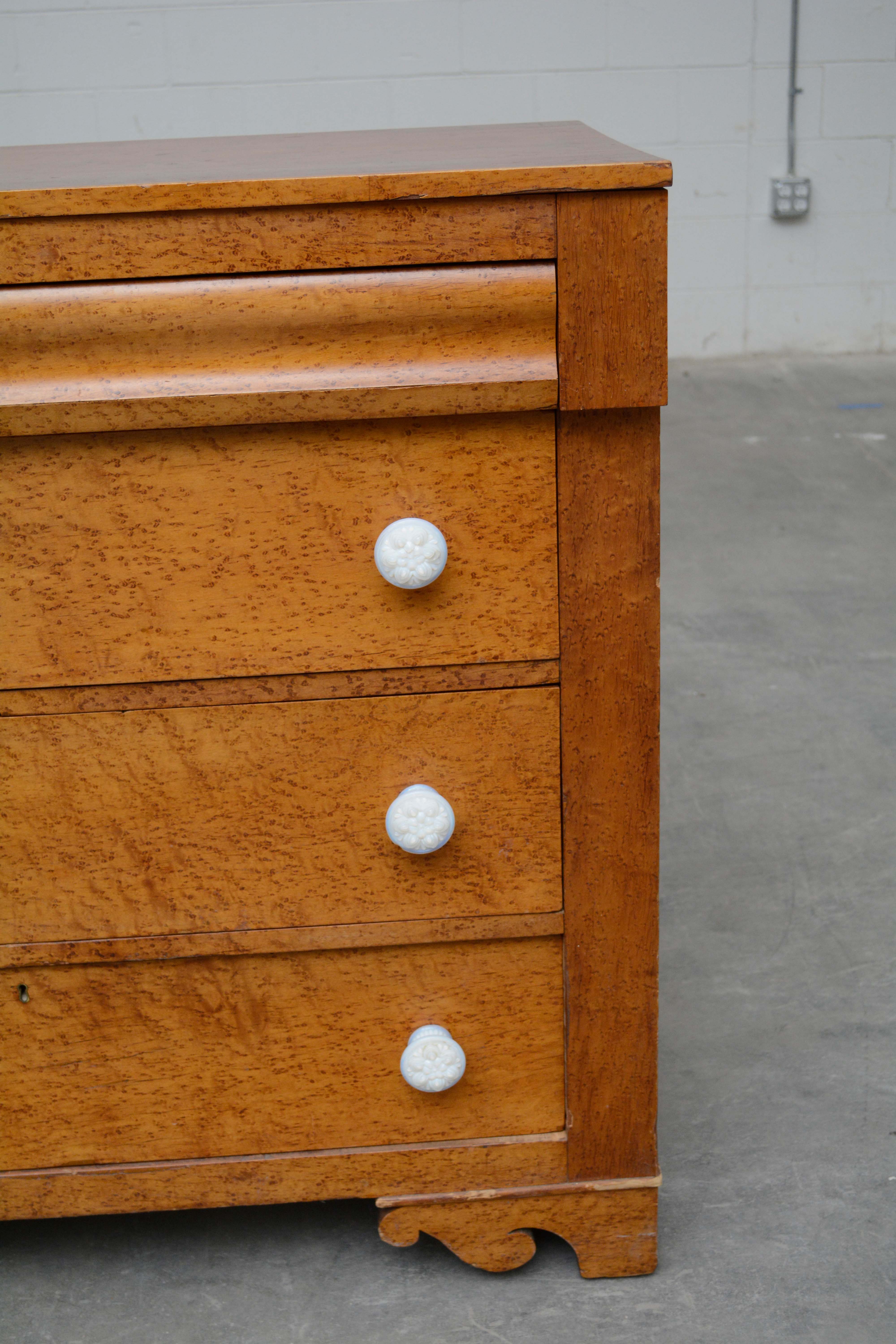 American Empire Bird's-Eye Maple Chest of Drawers, Mid 19th Century