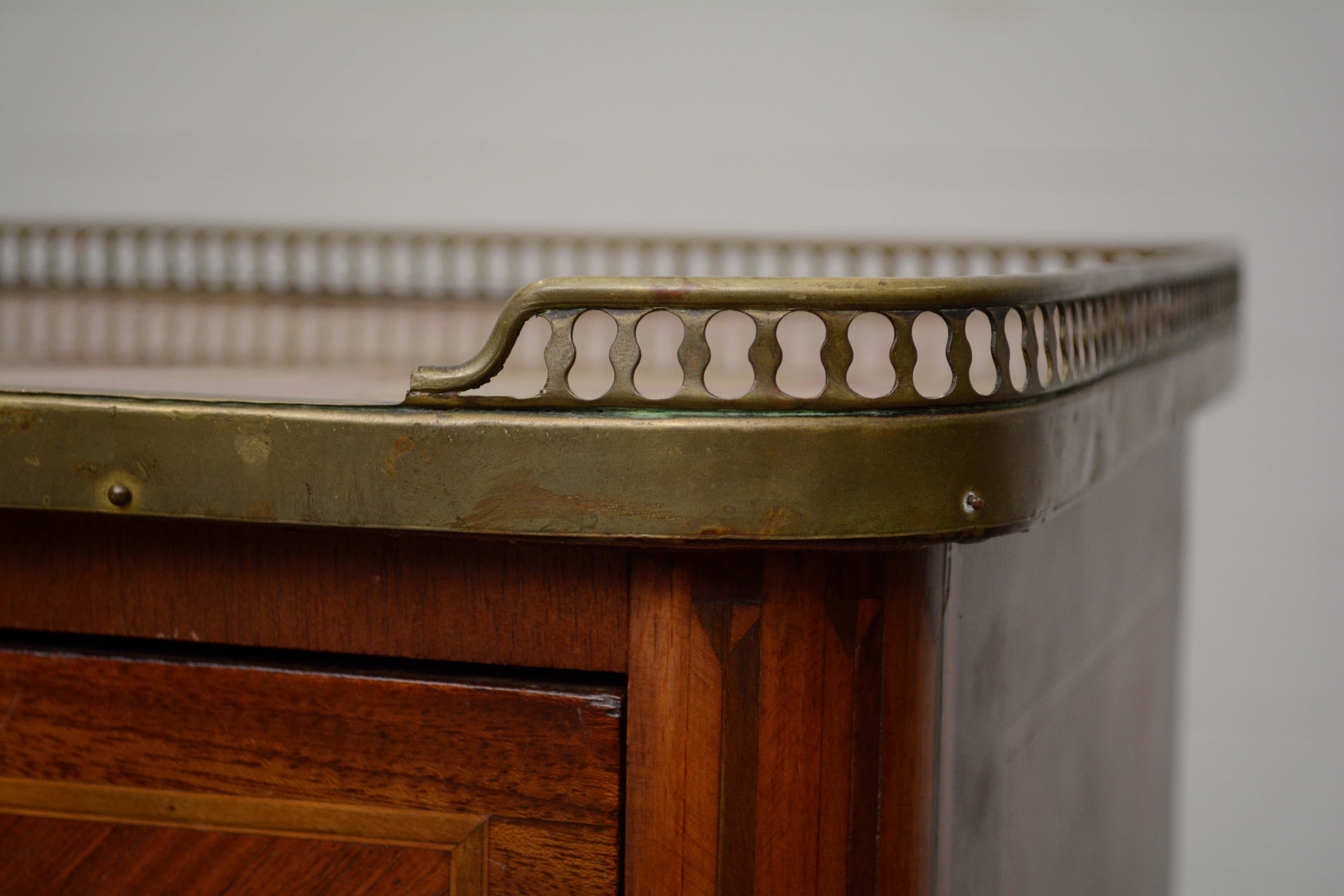 Pair of Kingwood and Mahogany Louis XVI-Style Tall Chests of Drawers, c. 1900
