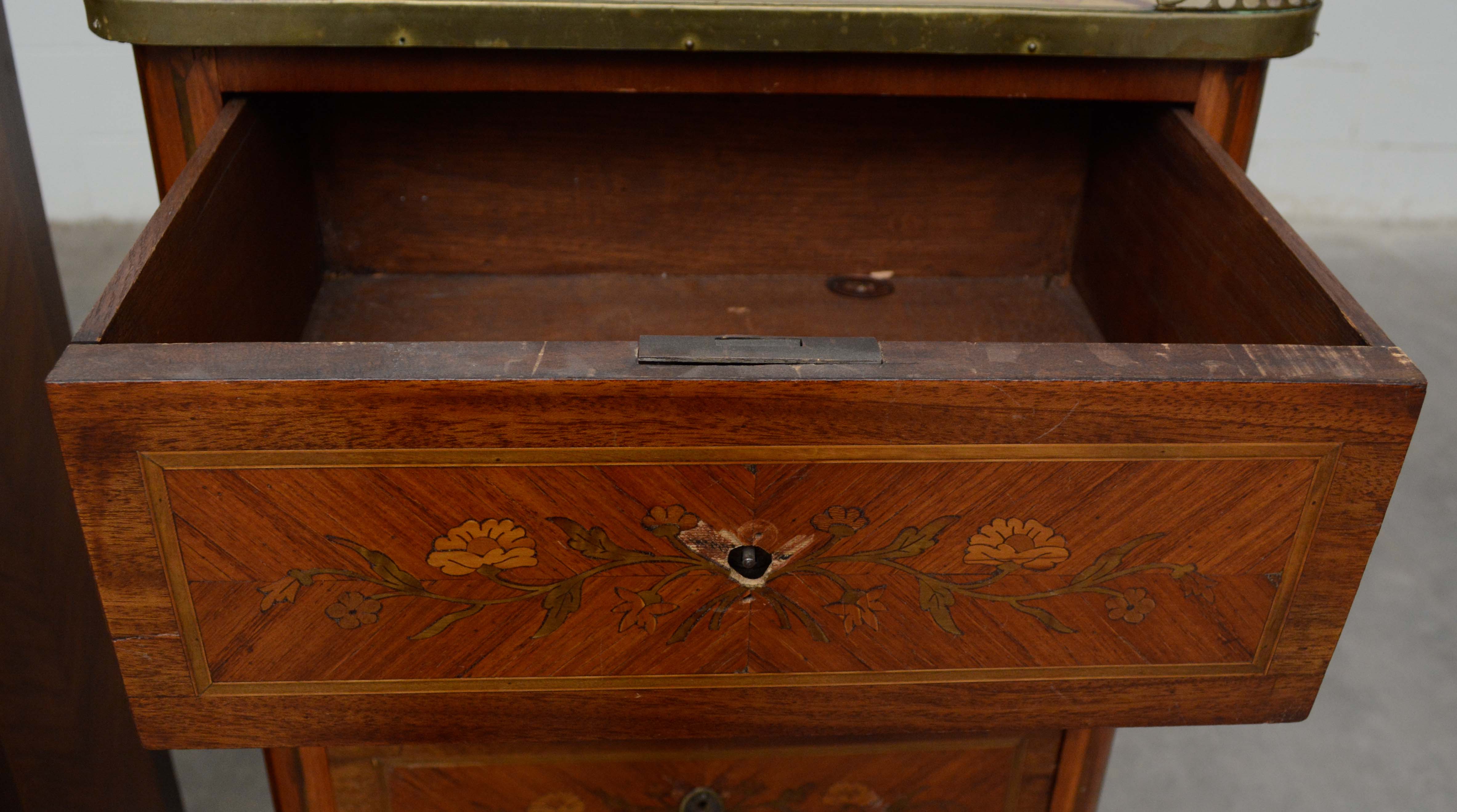 Pair of Kingwood and Mahogany Louis XVI-Style Tall Chests of Drawers, c. 1900