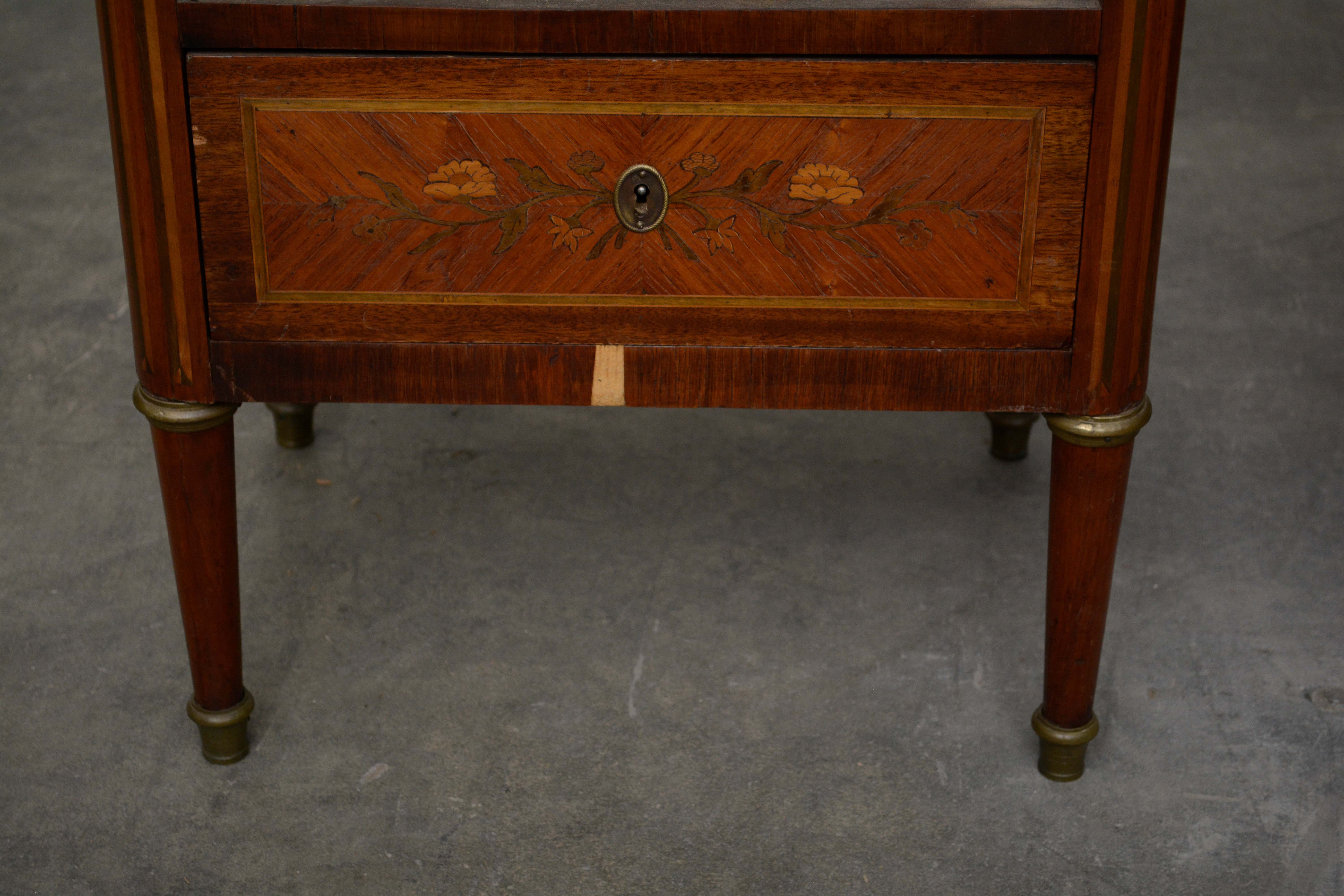 Pair of Kingwood and Mahogany Louis XVI-Style Tall Chests of Drawers, c. 1900
