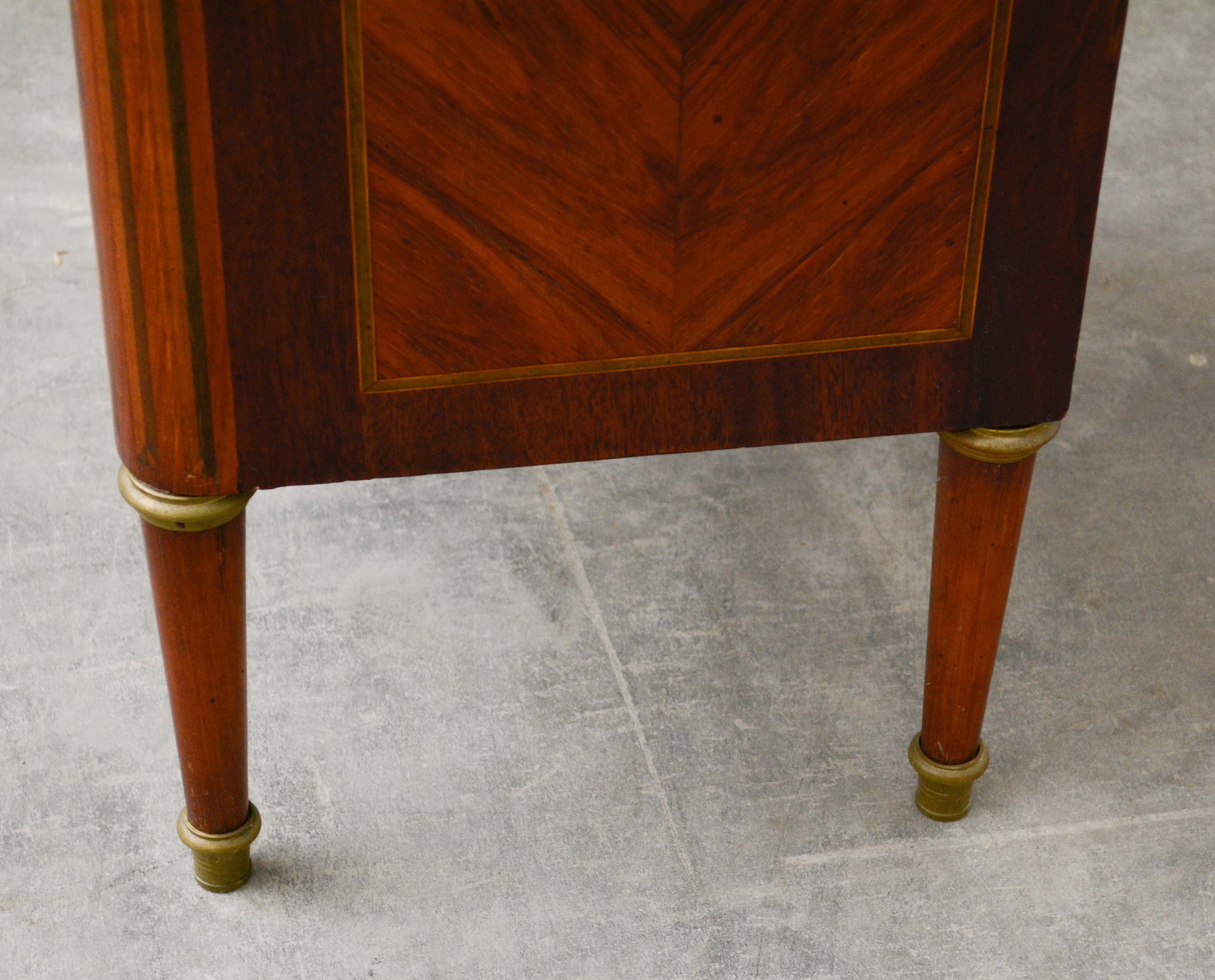 Pair of Kingwood and Mahogany Louis XVI-Style Tall Chests of Drawers, c. 1900