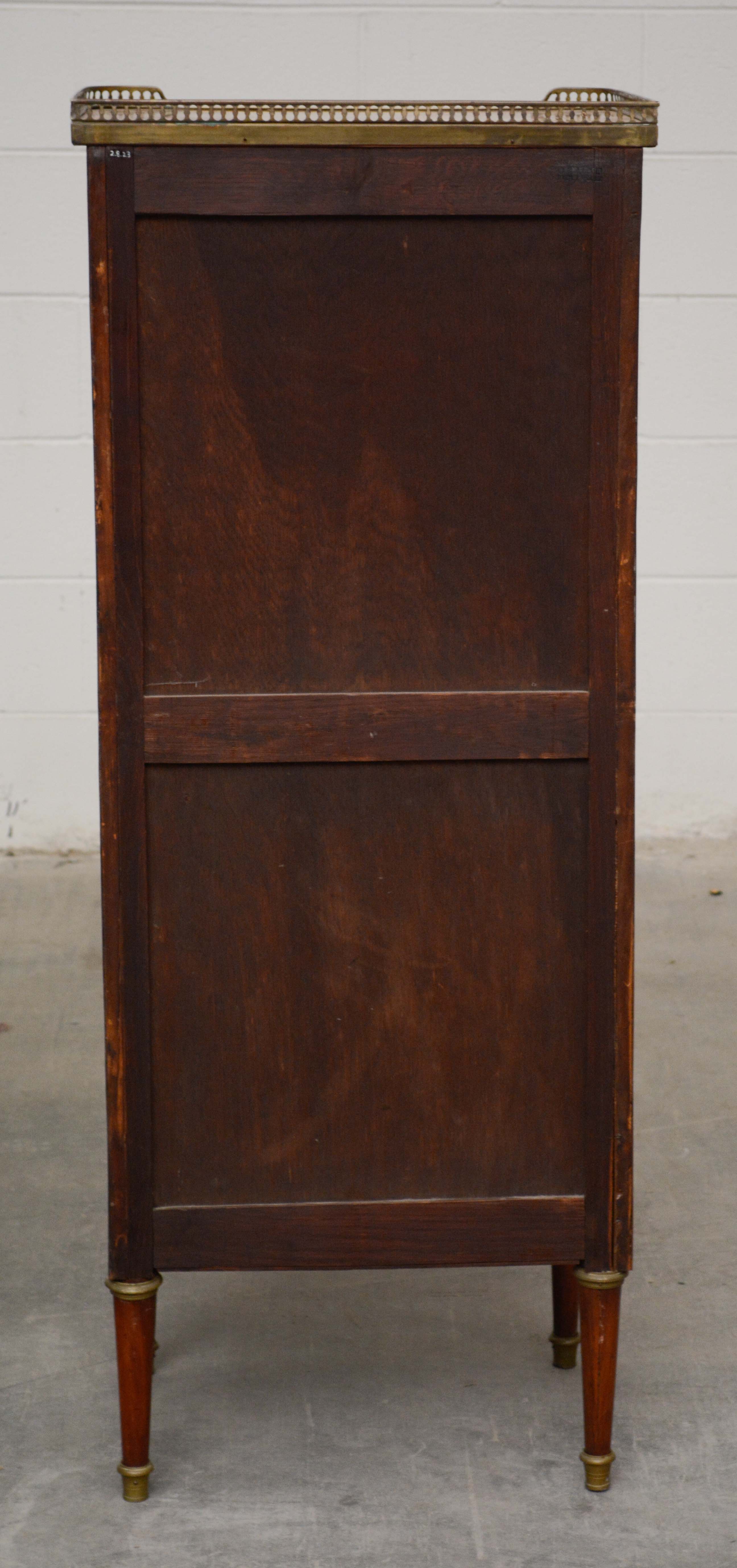 Pair of Kingwood and Mahogany Louis XVI-Style Tall Chests of Drawers, c. 1900