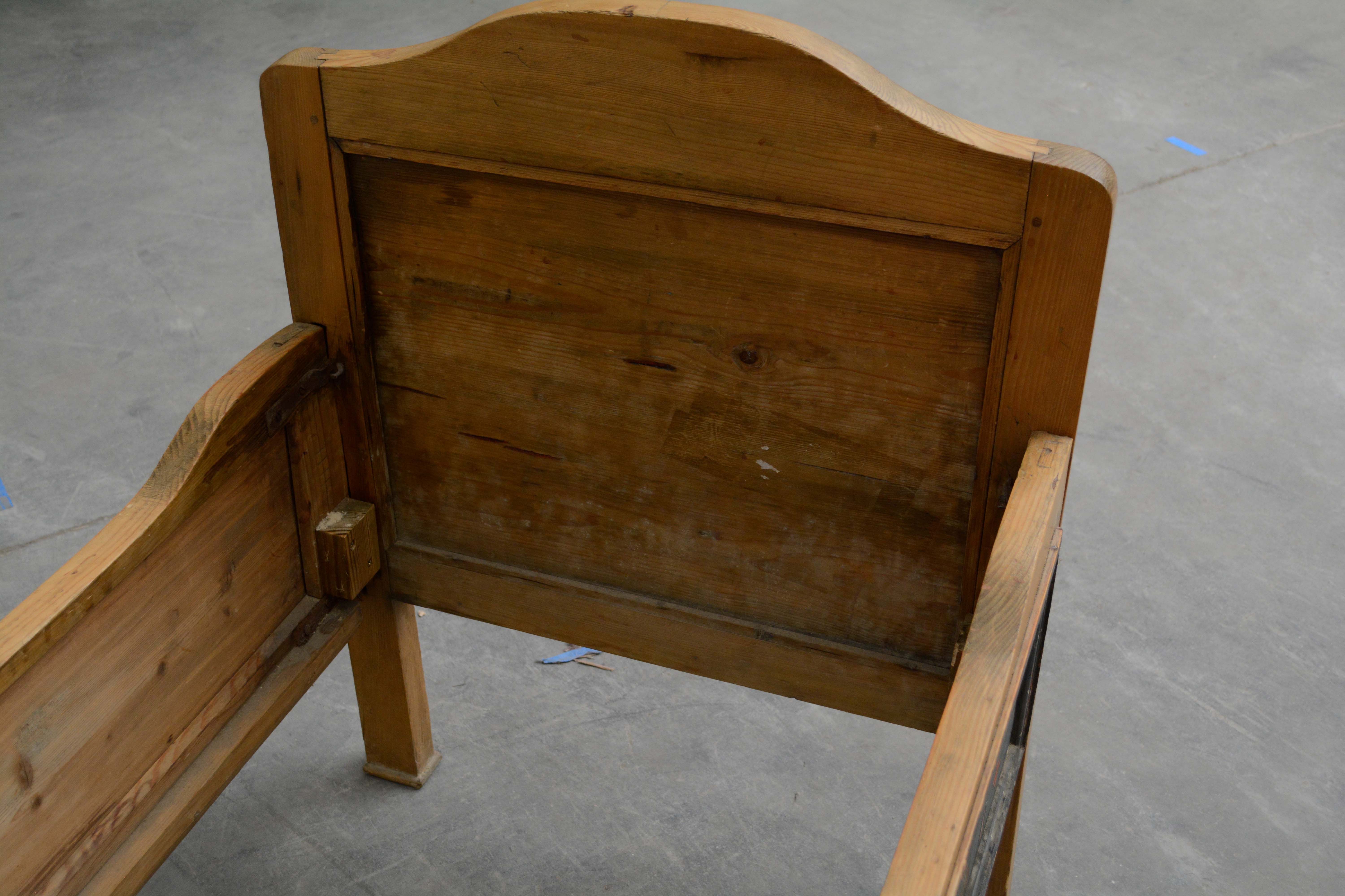 Swedish Paint-Decorated Pine Child's Bed, dated 1861