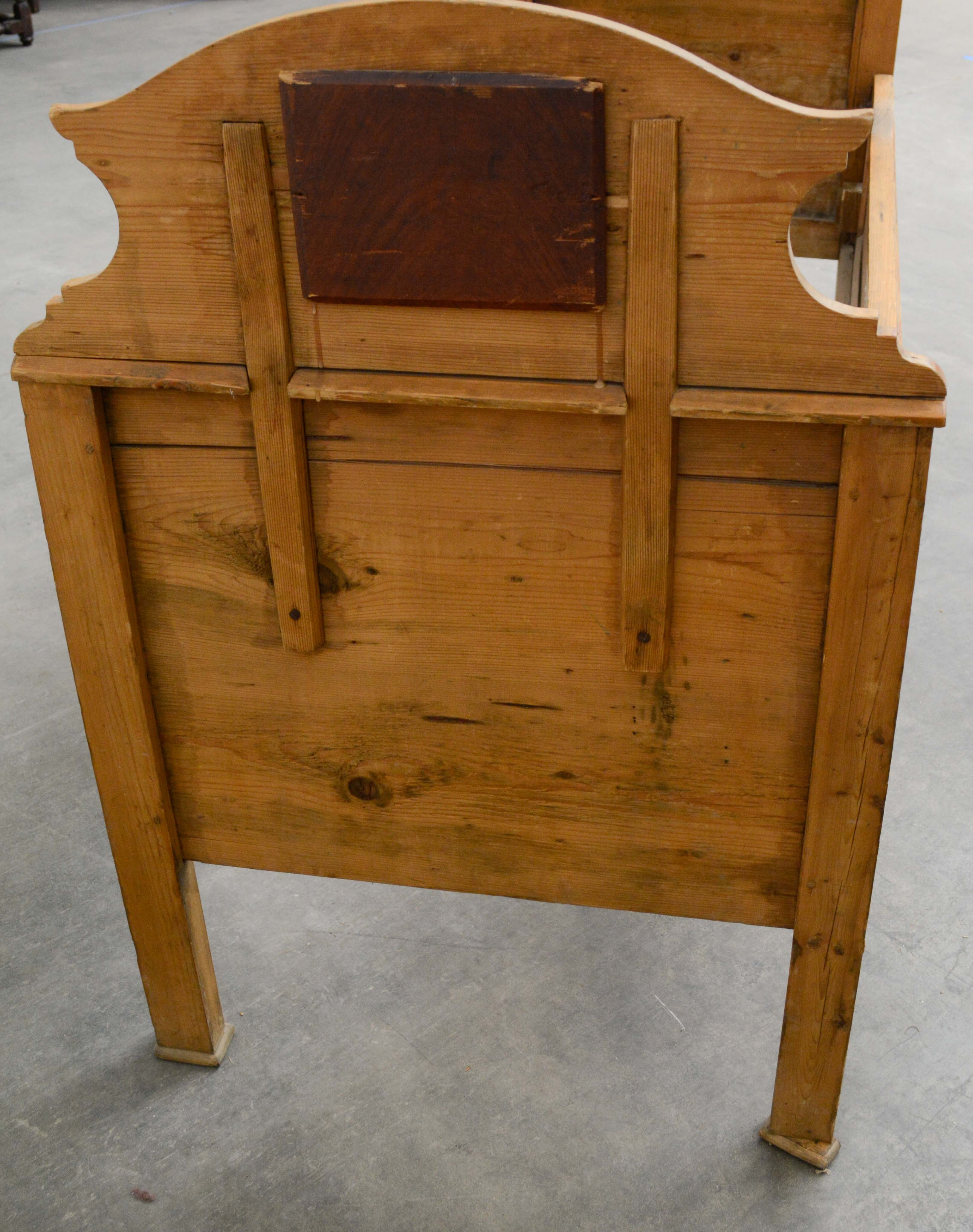 Swedish Paint-Decorated Pine Child's Bed, dated 1861