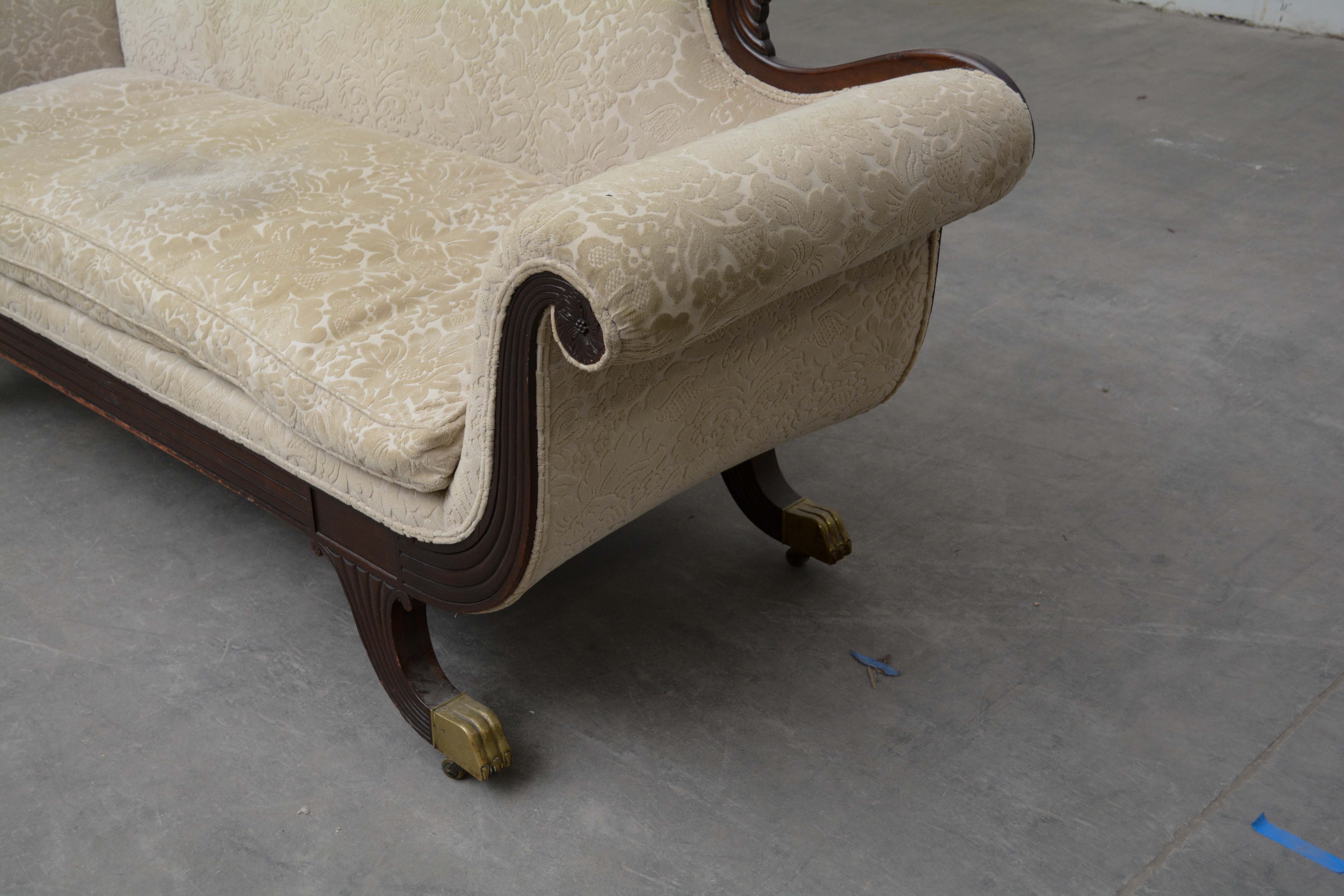 Classical Mahogany Sofa, Circa 1830