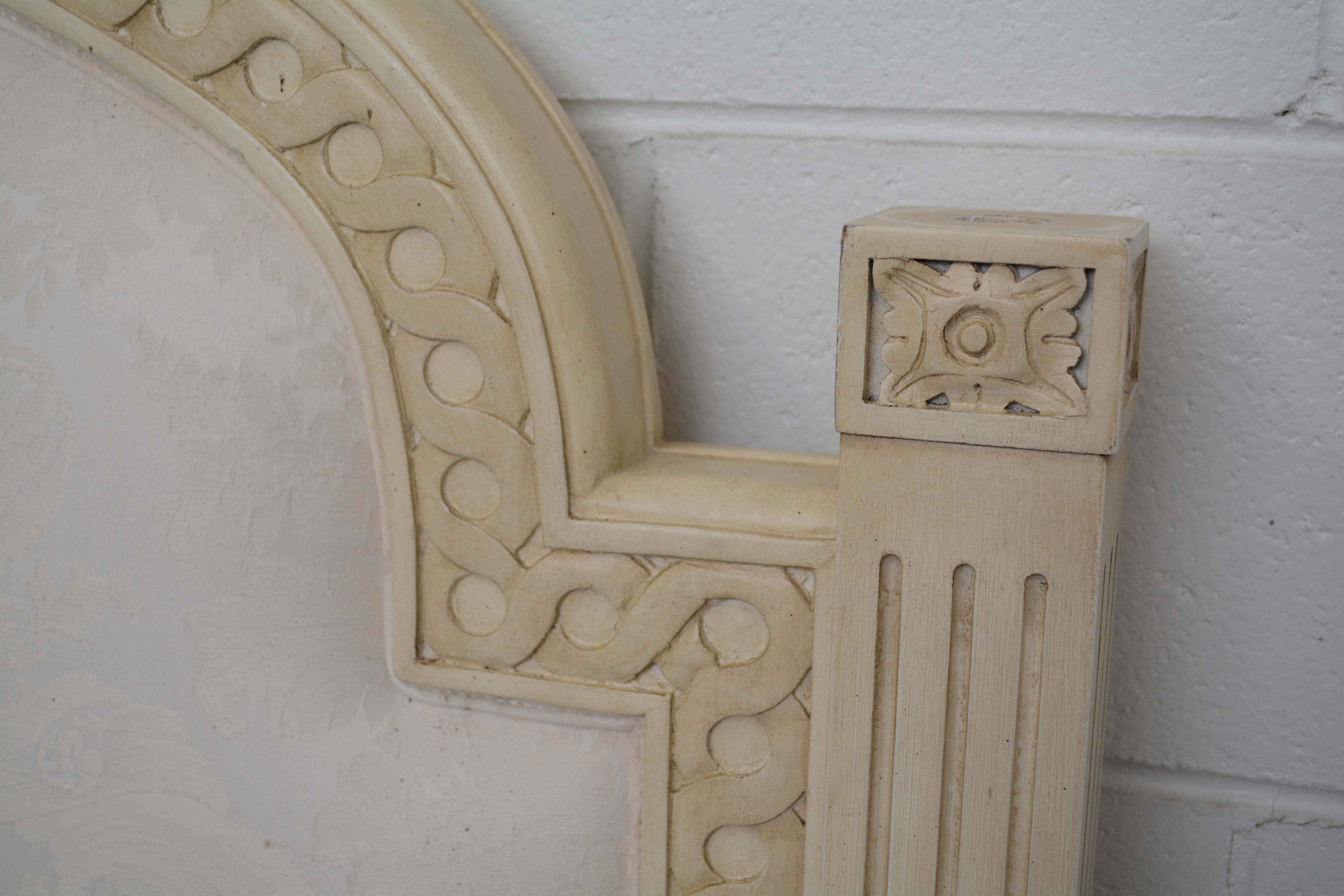 French Provincial Style Painted Wood King Size Bed Frame, Early/Mid-20th Century