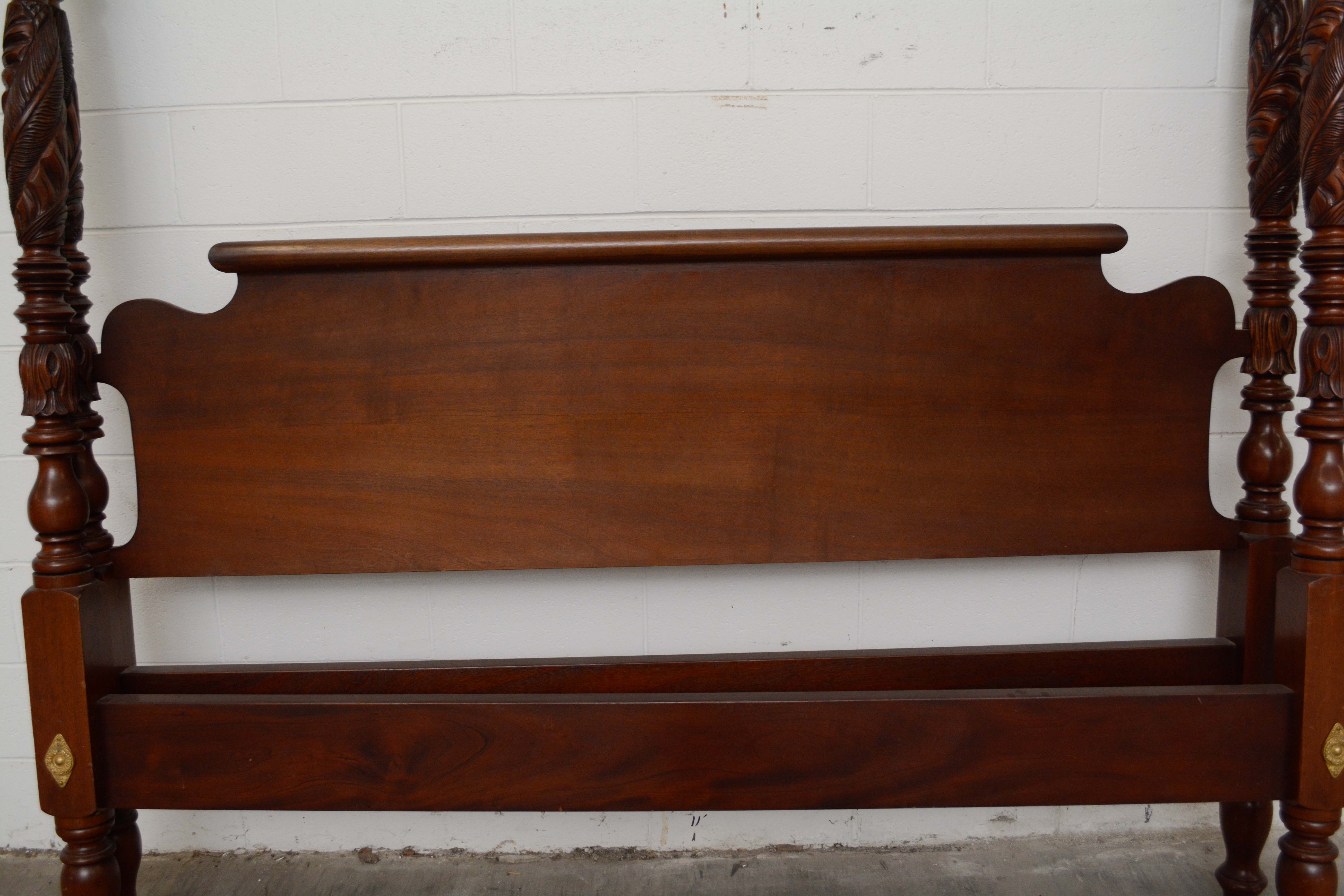 Federal Style Mahogany King Size Bed Frame, Mid-20th Century