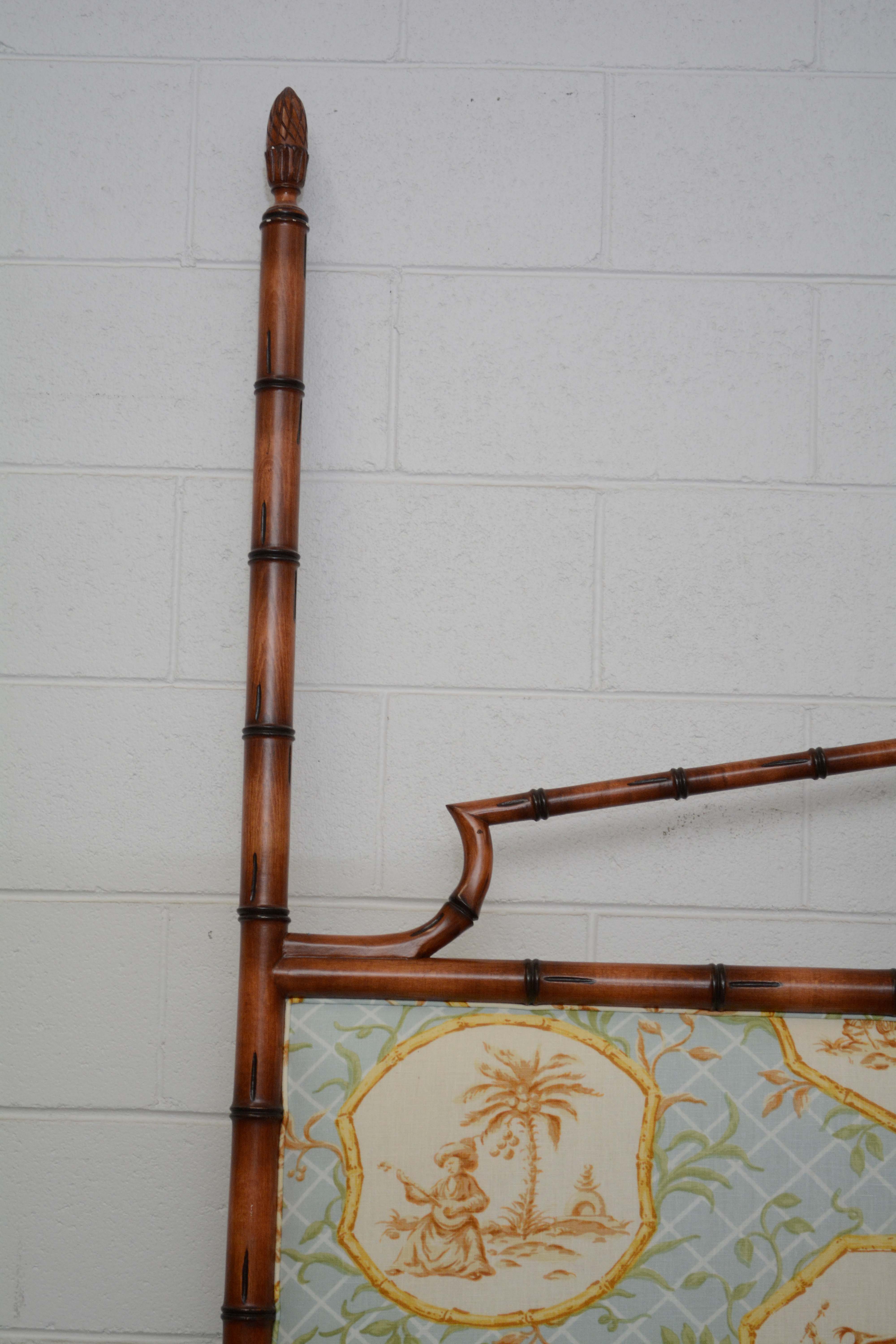 Chinese Chippendale Style Poplar Full Size Headboard, 20th Century