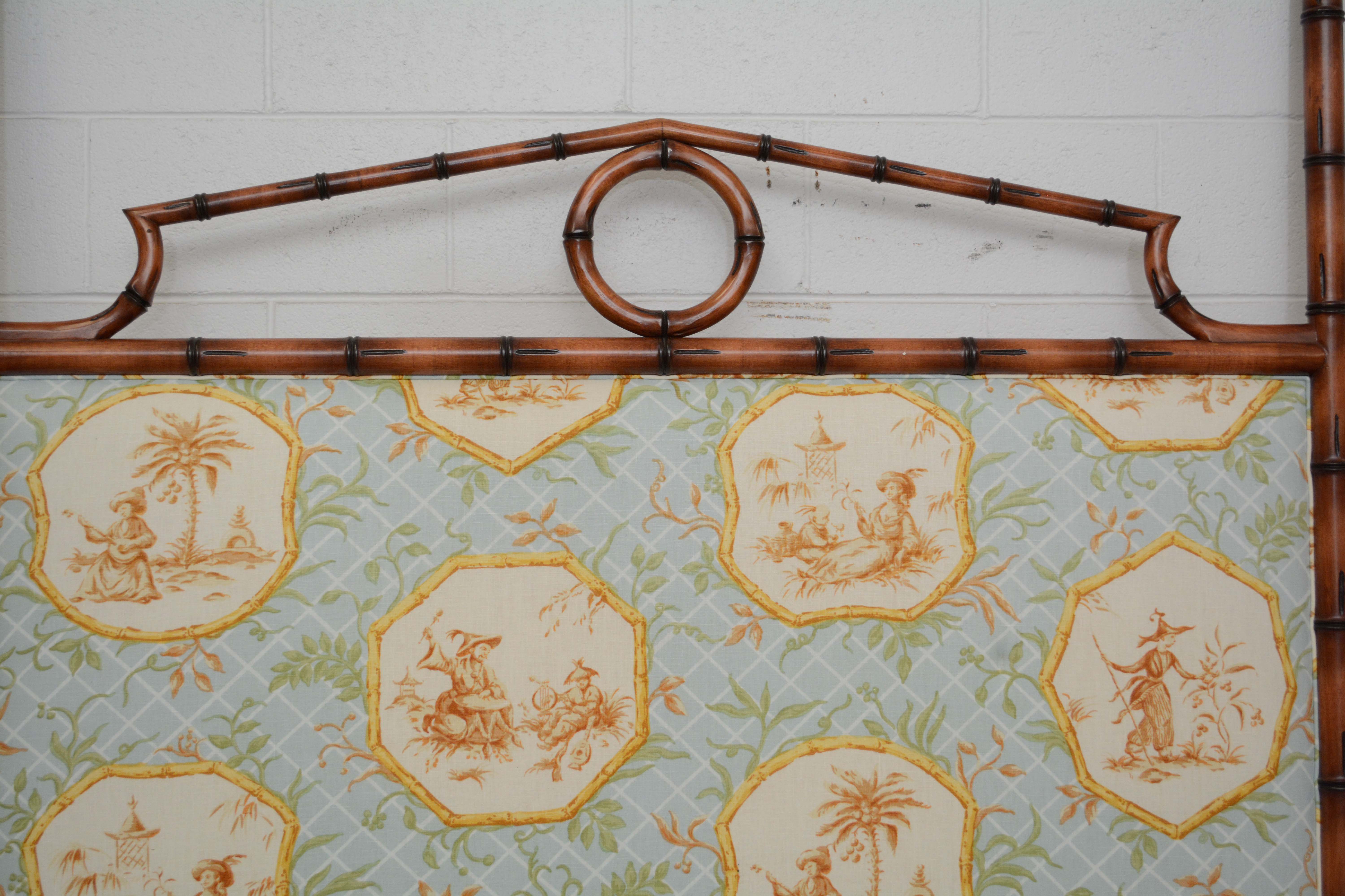 Chinese Chippendale Style Poplar Full Size Headboard, 20th Century