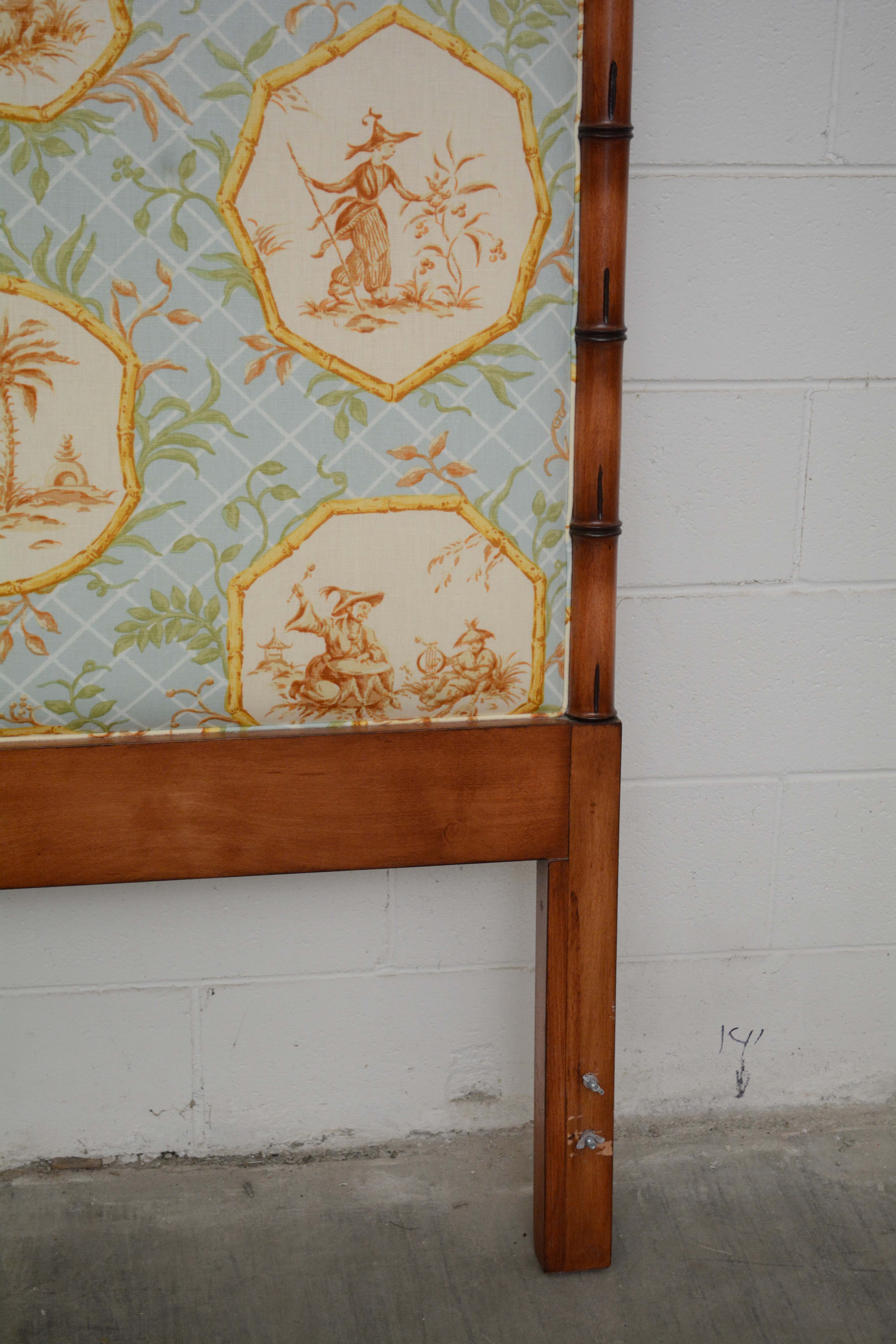 Chinese Chippendale Style Poplar Full Size Headboard, 20th Century