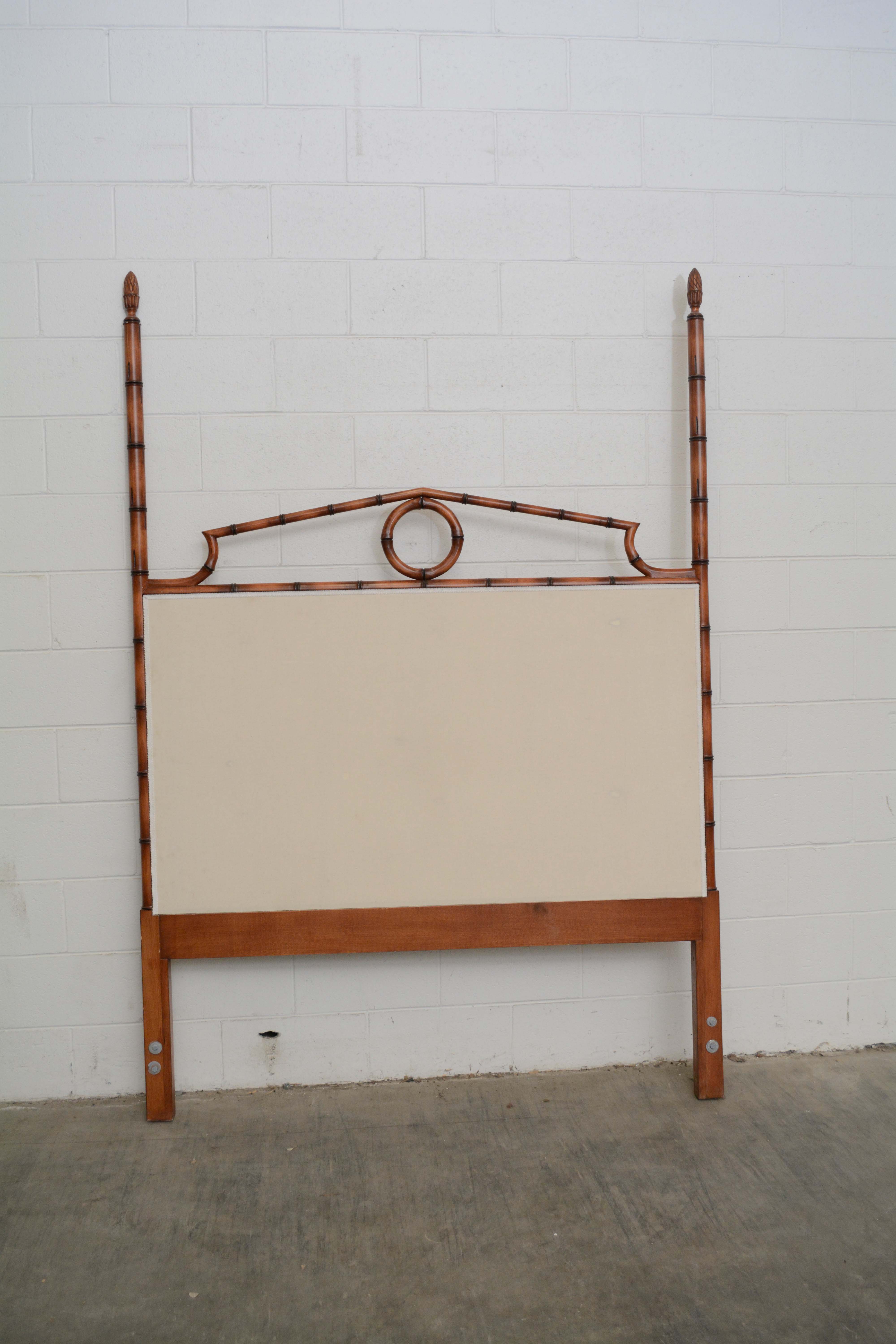 Chinese Chippendale Style Poplar Full Size Headboard, 20th Century