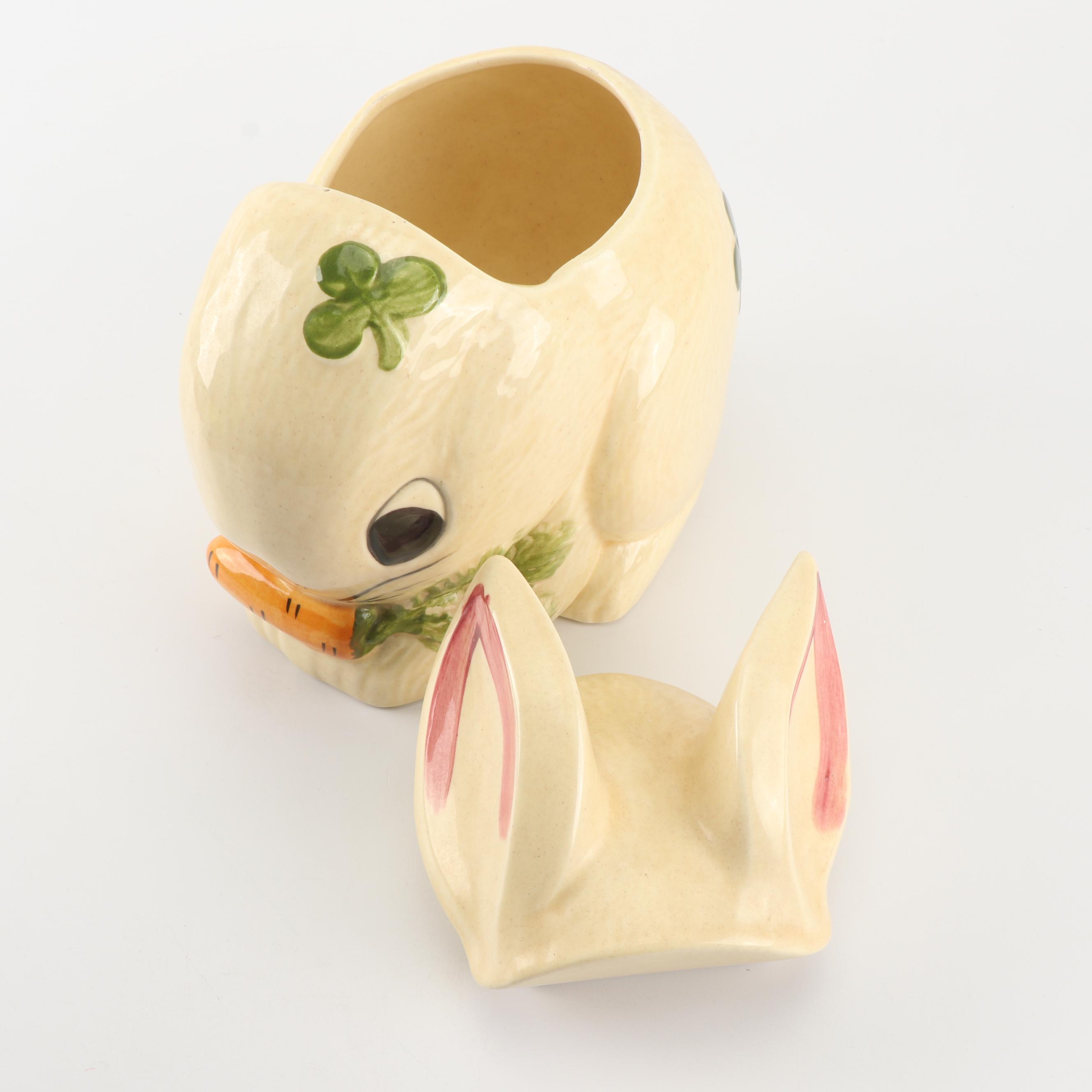 Los Angeles Potteries Rabbit Cookie Jar