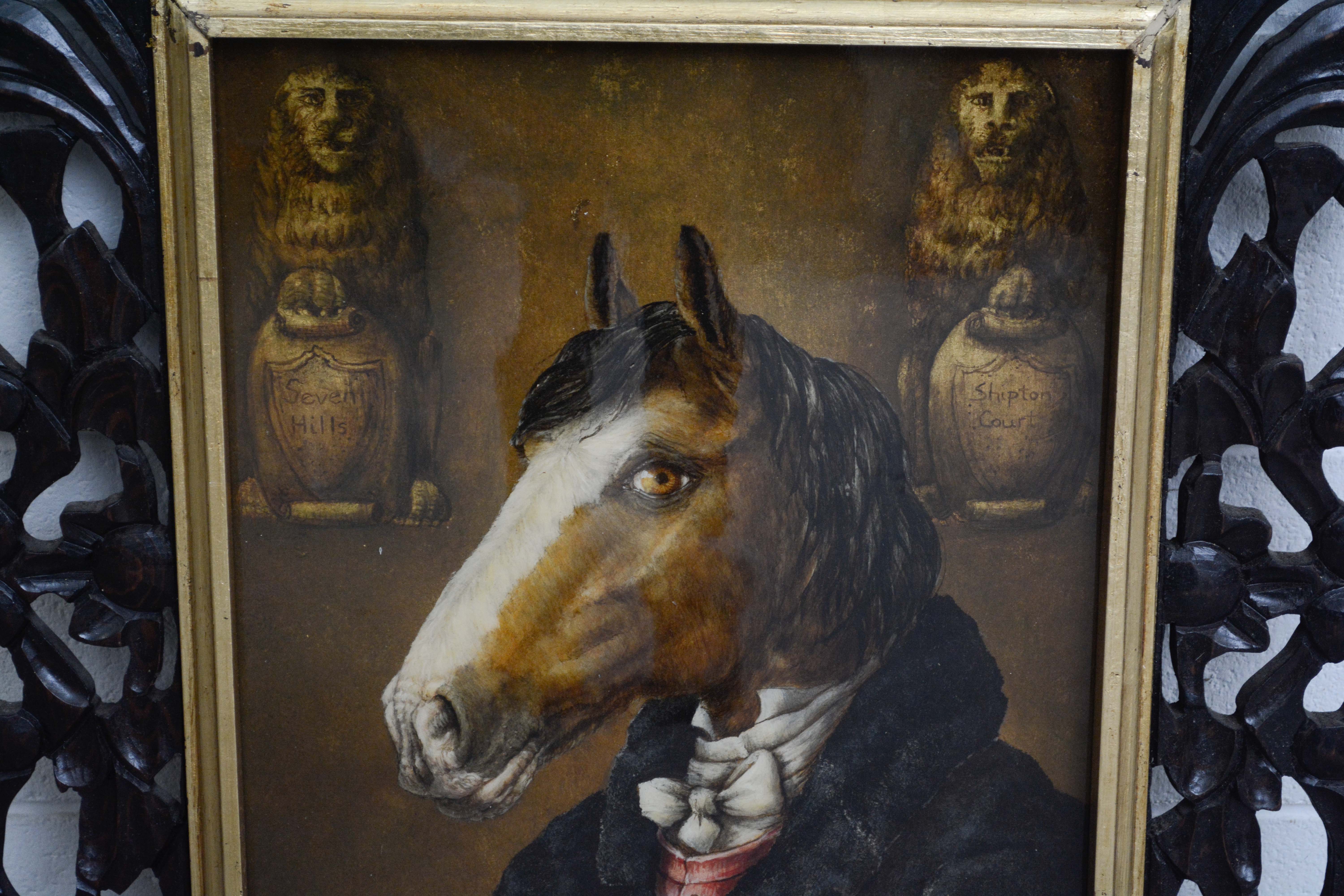Anthropomorphic Horse Portrait Oil Painting