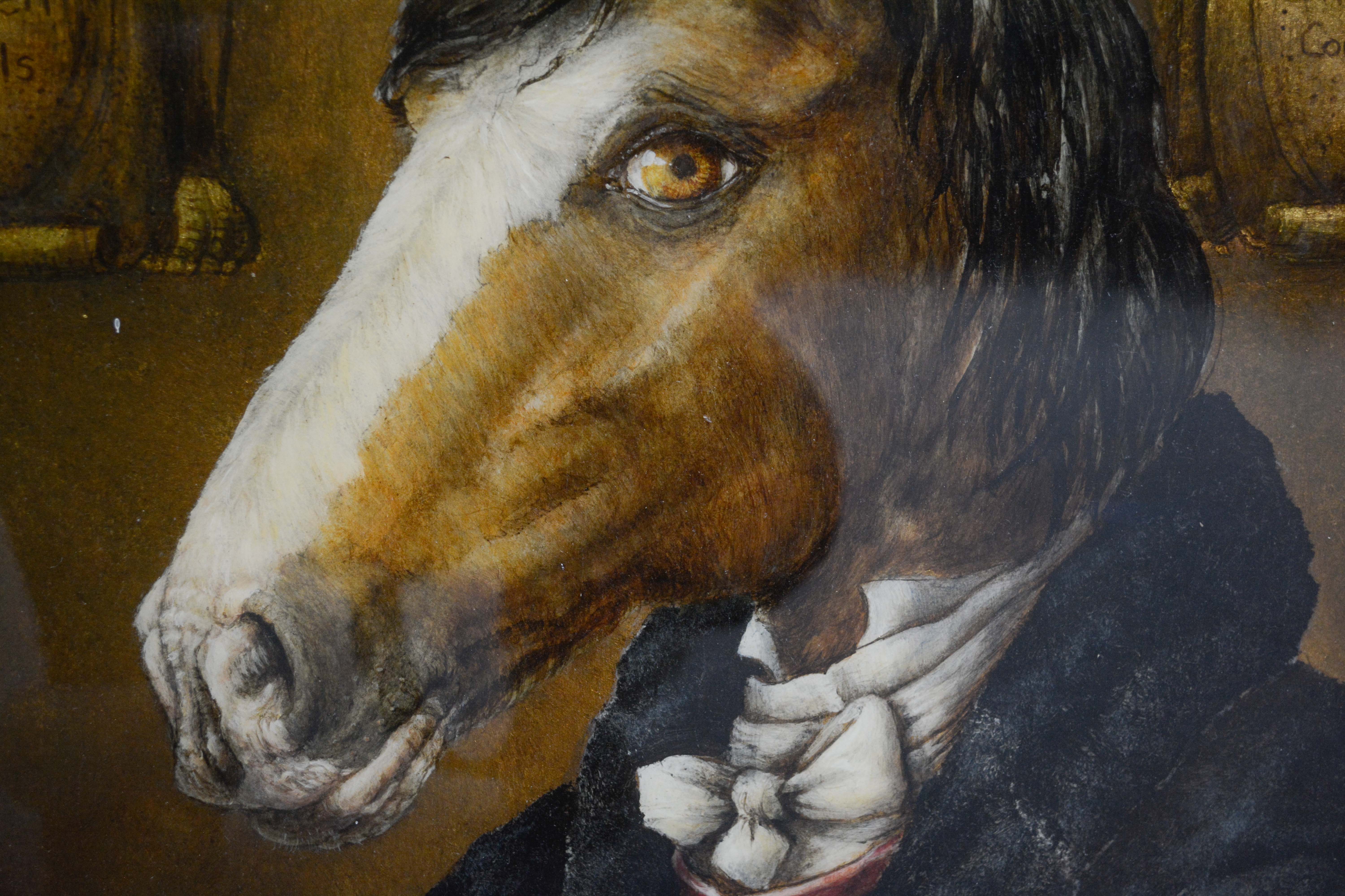 Anthropomorphic Horse Portrait Oil Painting