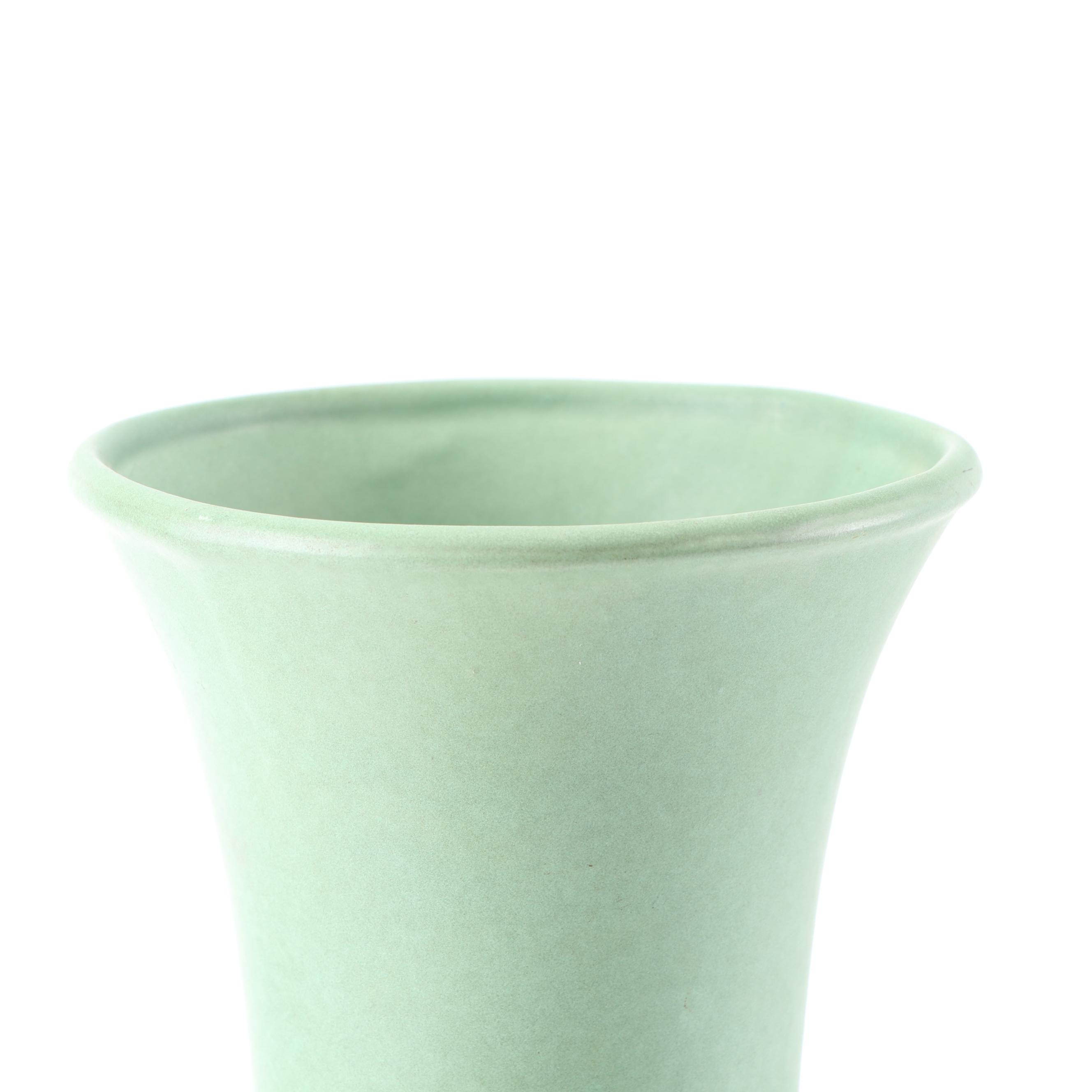 Red Wing Pottery Sage Green Urn Vase, Mid-Century