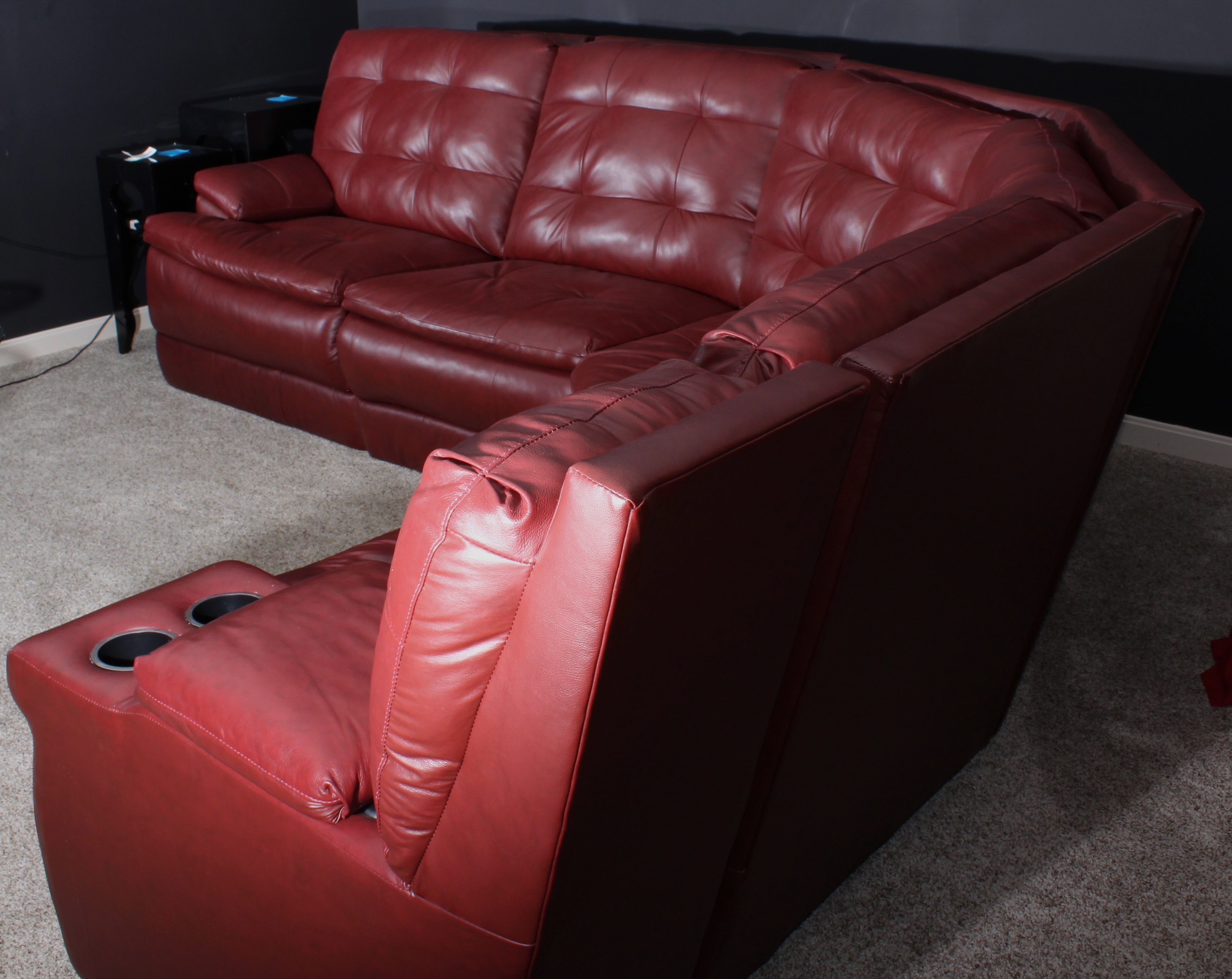 Home Theatre Furniture in Cordovan Faux Leather