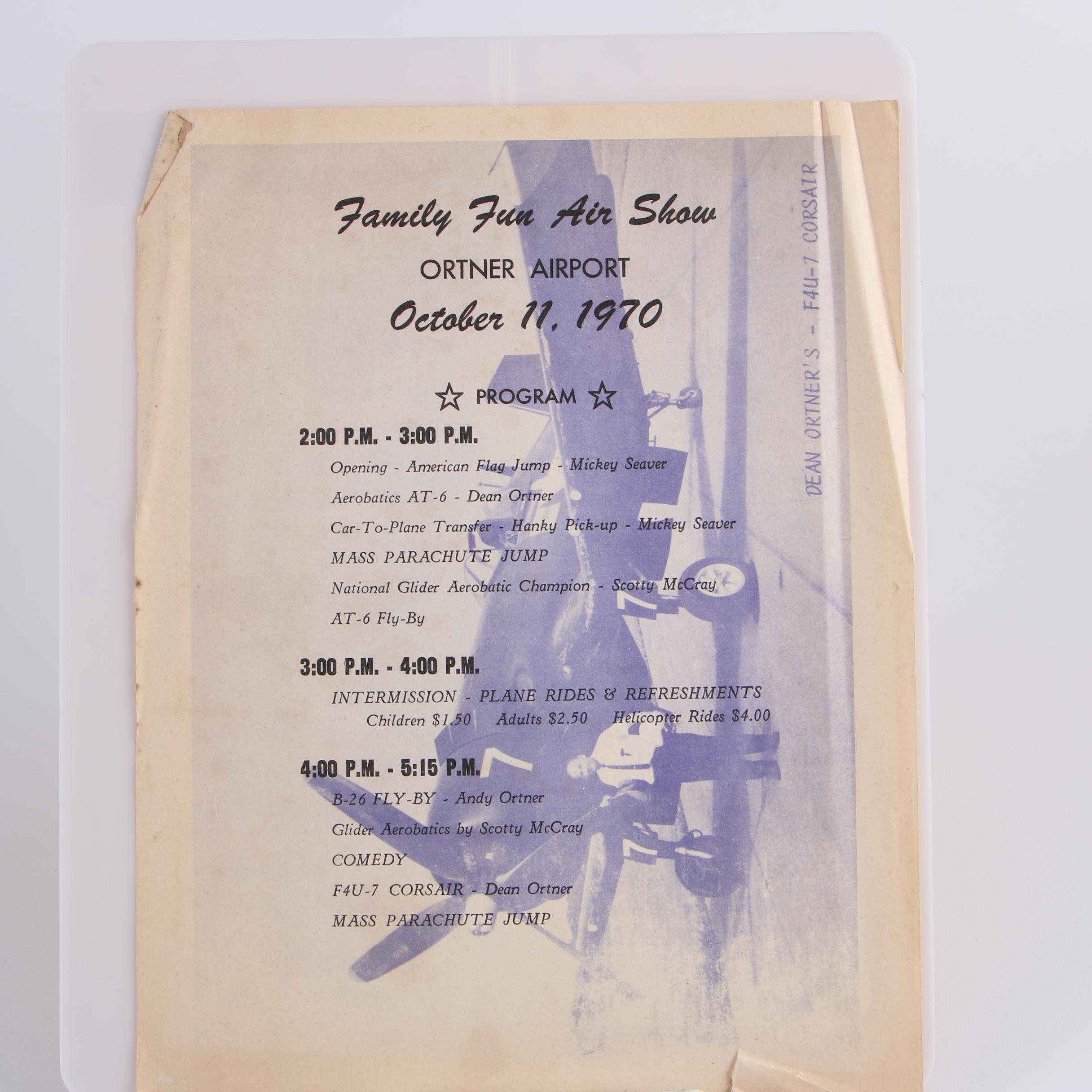 Vintage Air Show Flyers and Posters