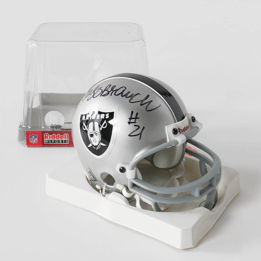 Cliff Branch Autographed Mini Oakland Raiders Football Helmet - PSA/DNA