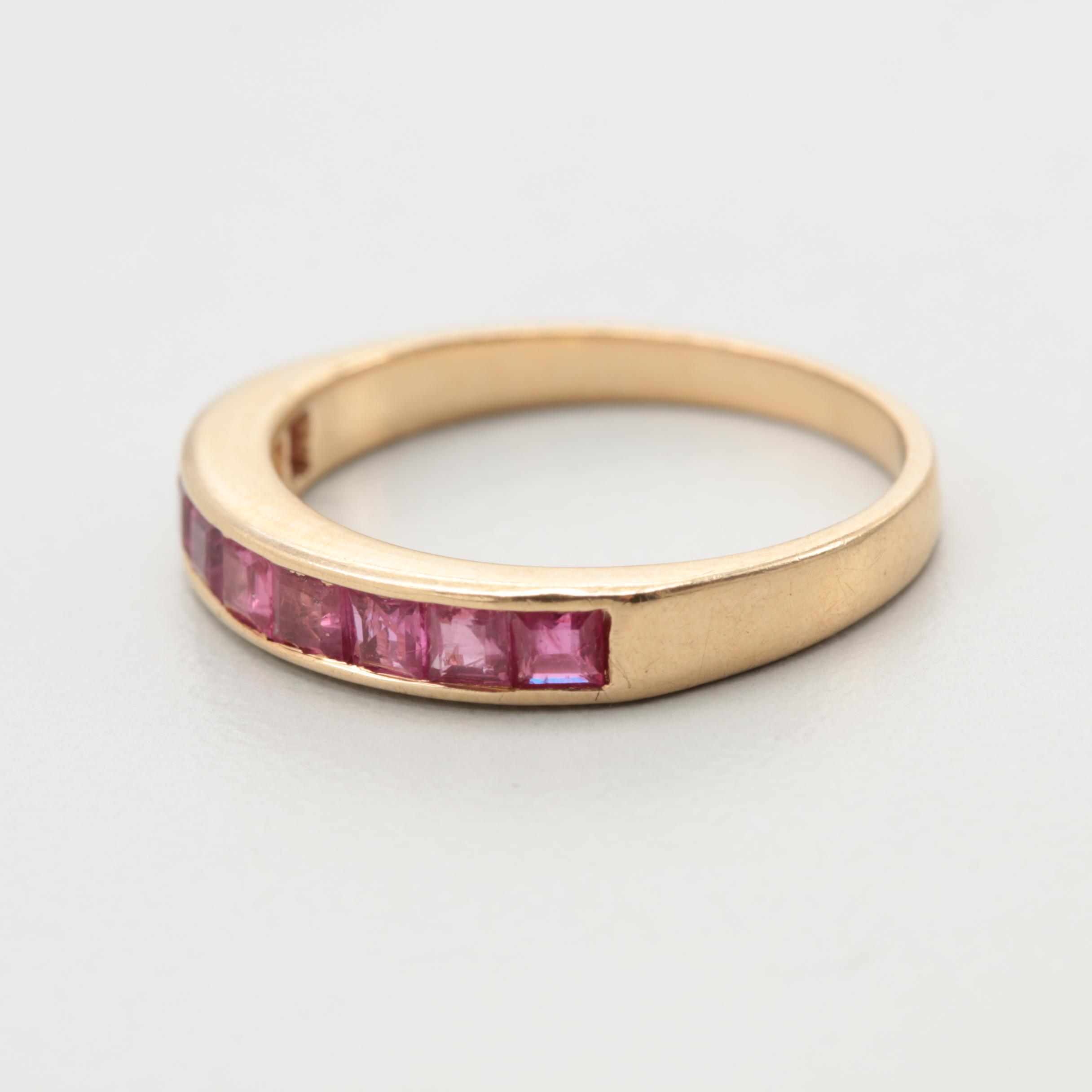 14K Yellow Gold Ruby Ring