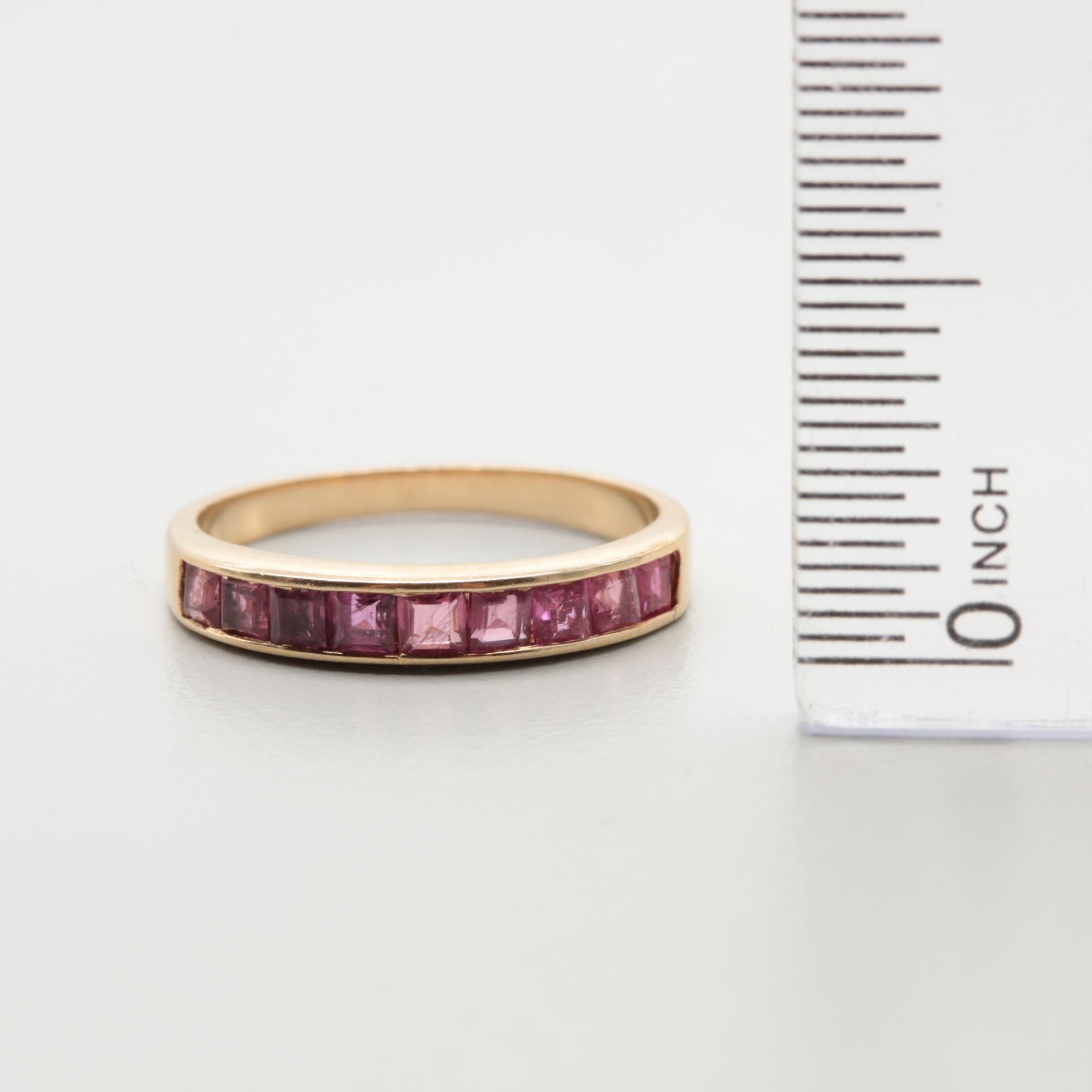 14K Yellow Gold Ruby Ring