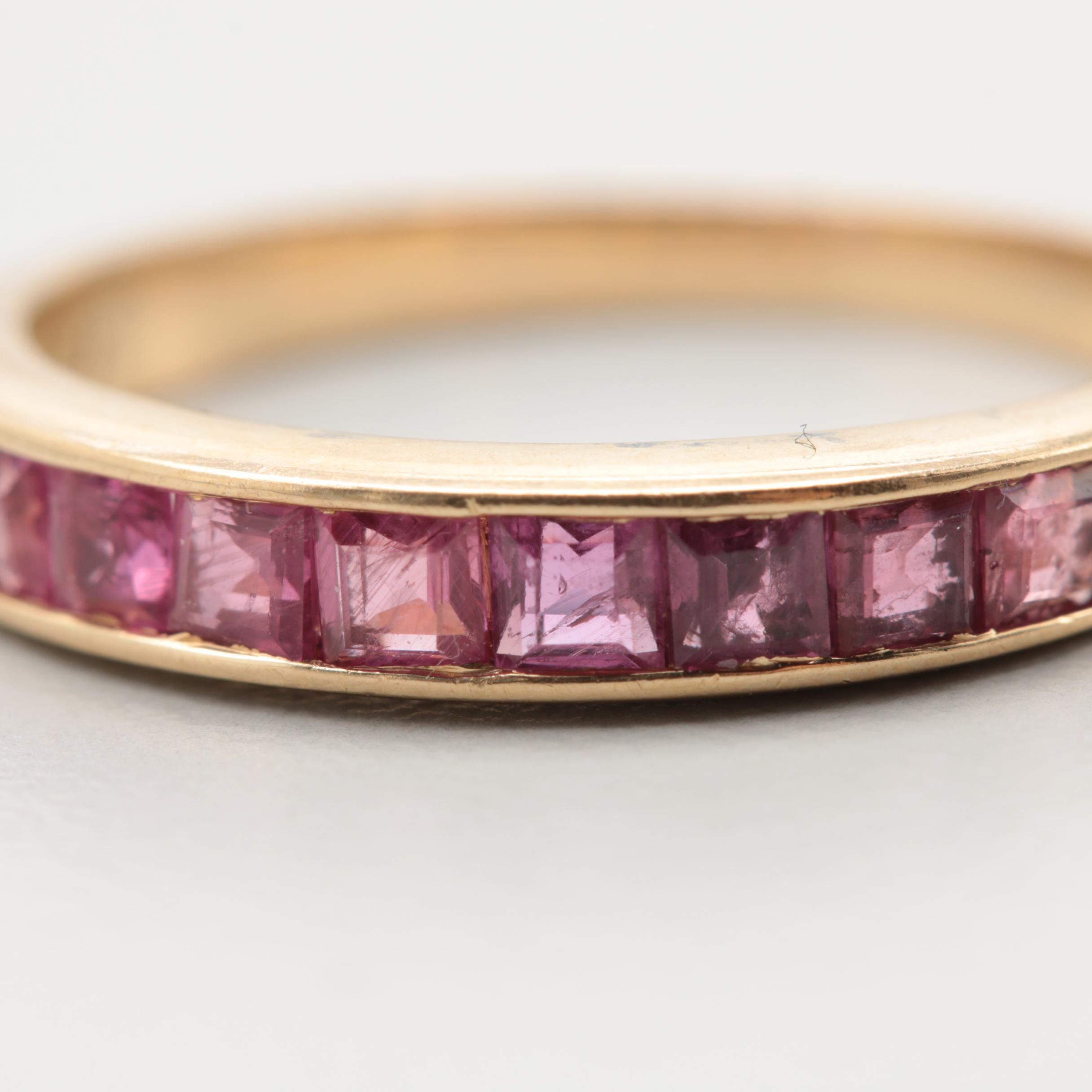 14K Yellow Gold Ruby Ring