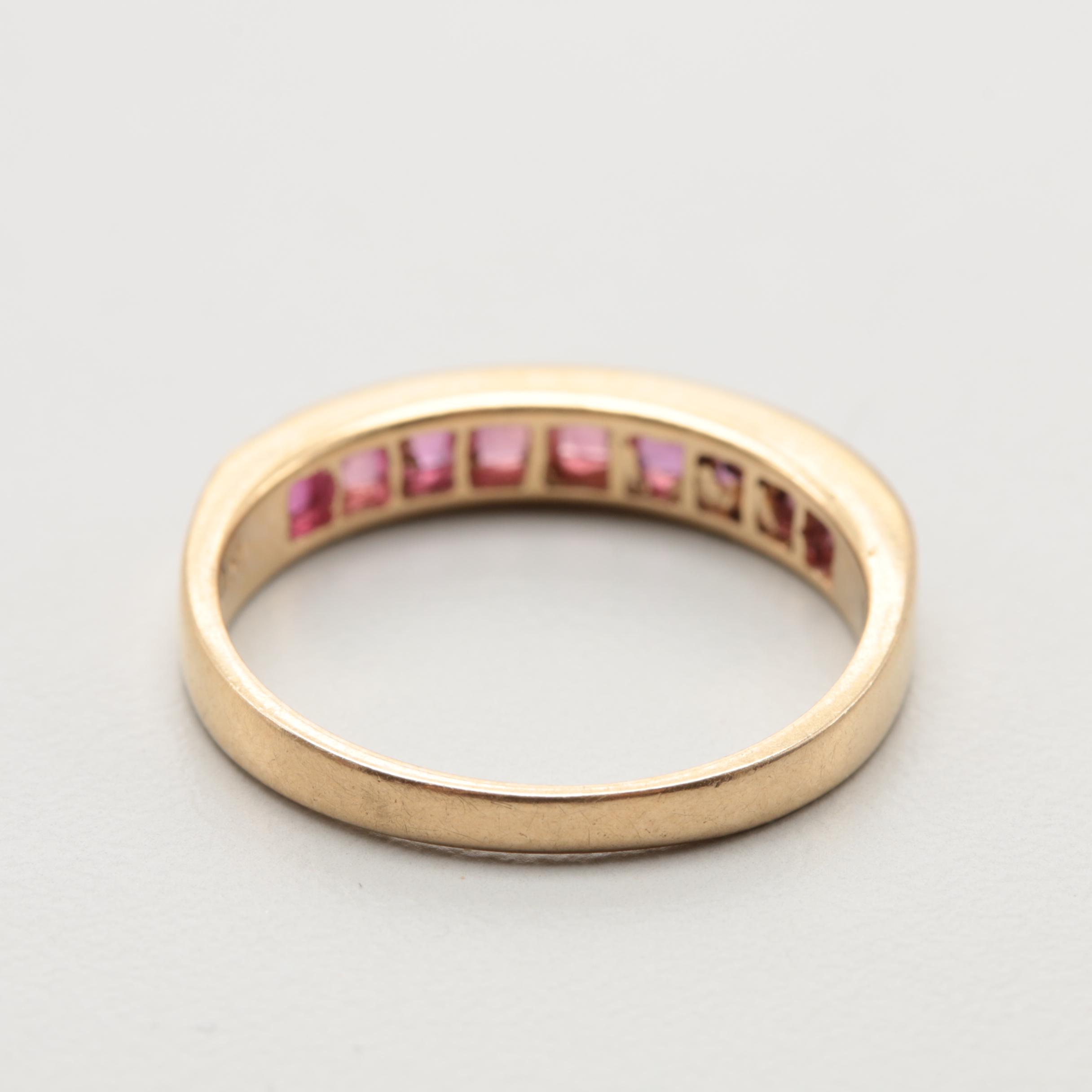 14K Yellow Gold Ruby Ring