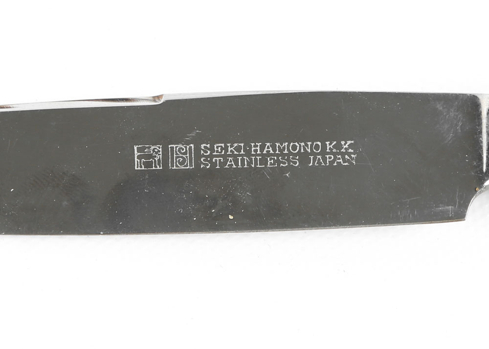 Vintage Japanese Seki Hamono Bamboo and Stainless Flatware