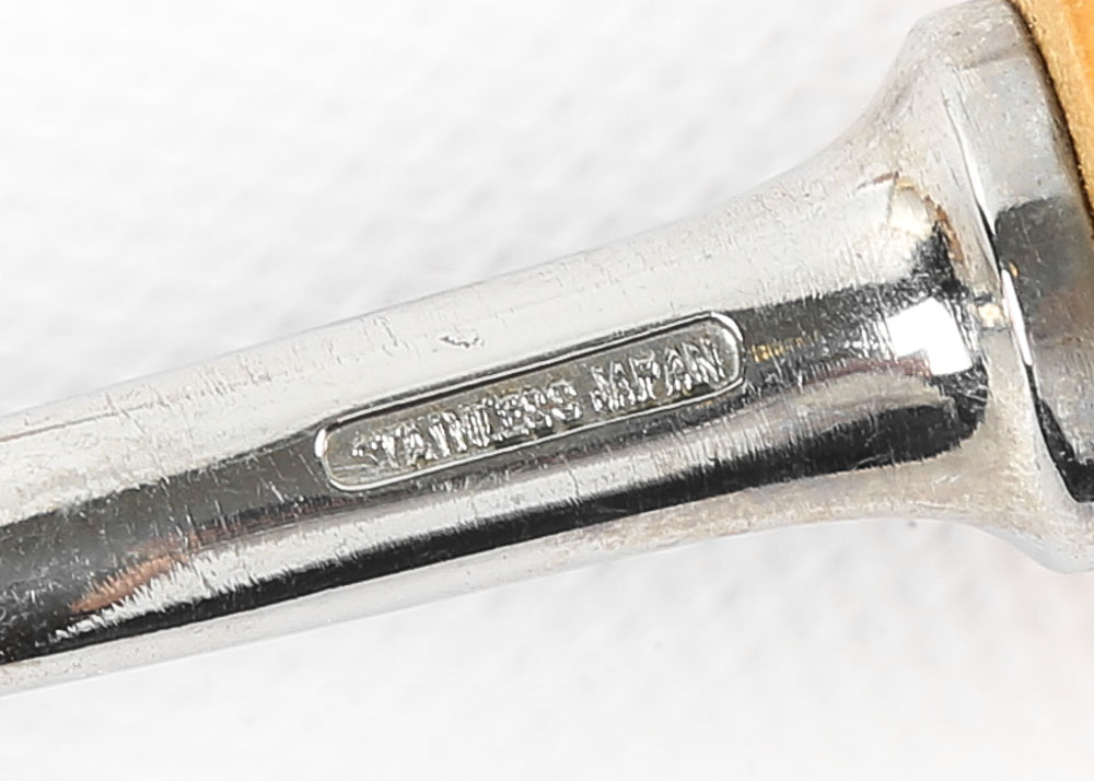 Vintage Japanese Seki Hamono Bamboo and Stainless Flatware