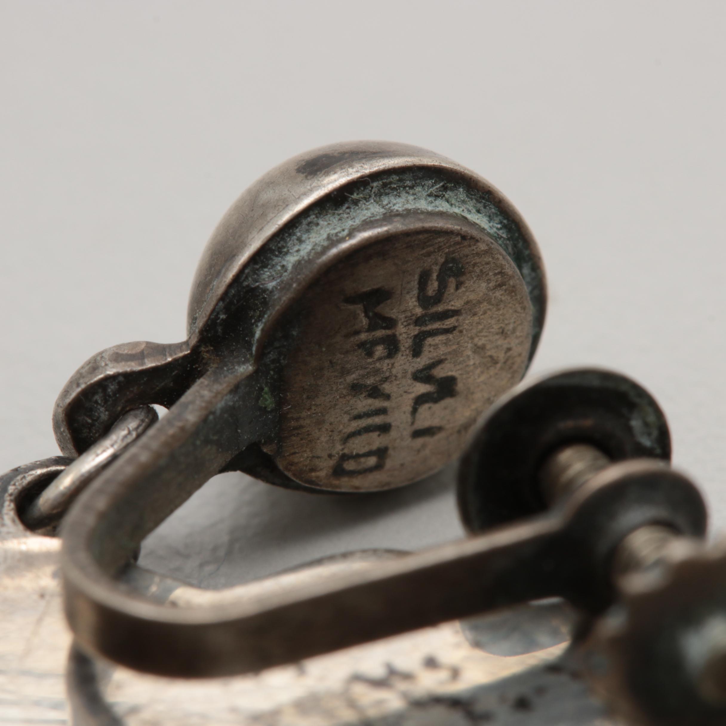 Sterling Silver Textured Statement Earrings