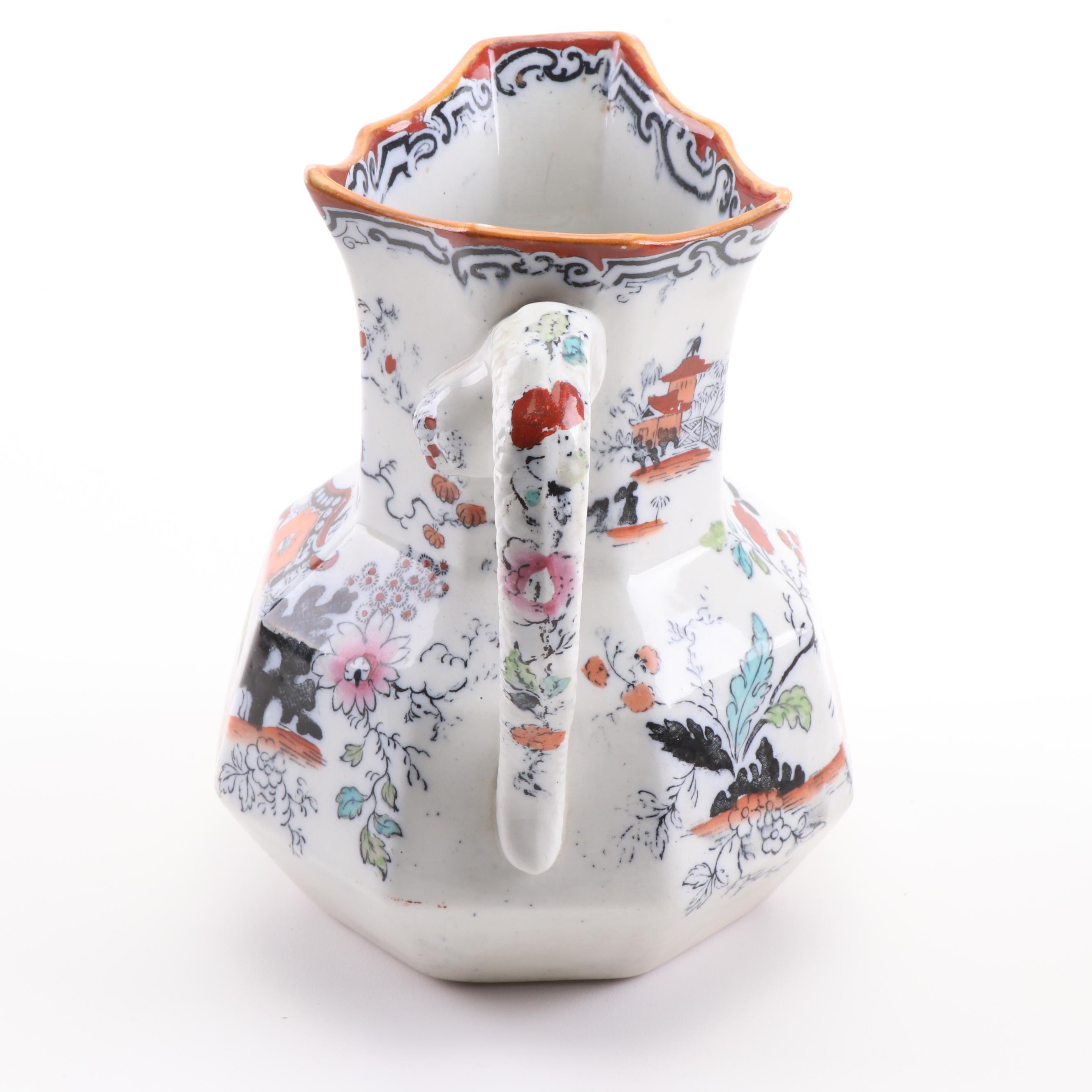 Mason's Chinoiserie Ironstone Pitchers, Early/Mid 19th Century