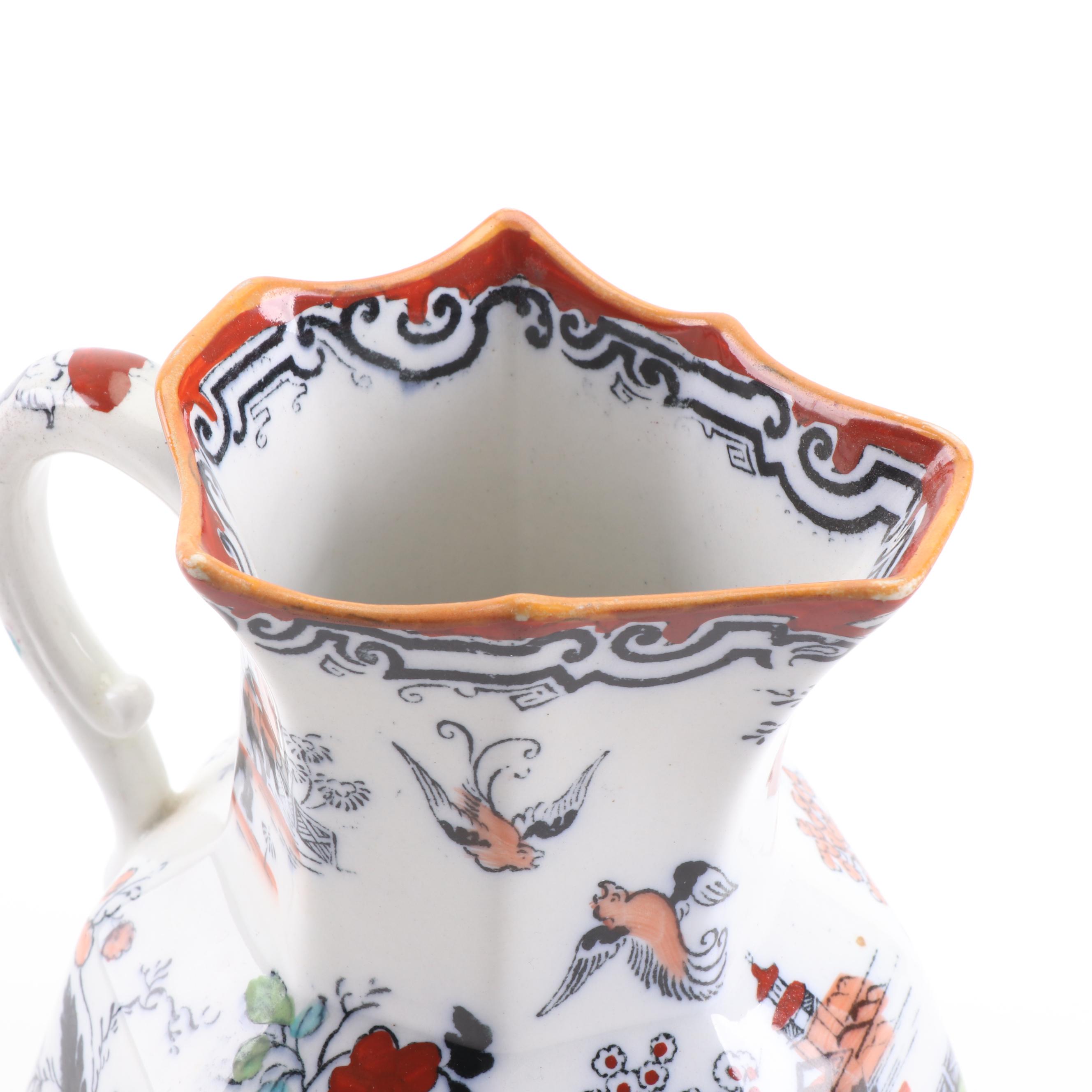 Mason's Chinoiserie Ironstone Pitchers, Early/Mid 19th Century