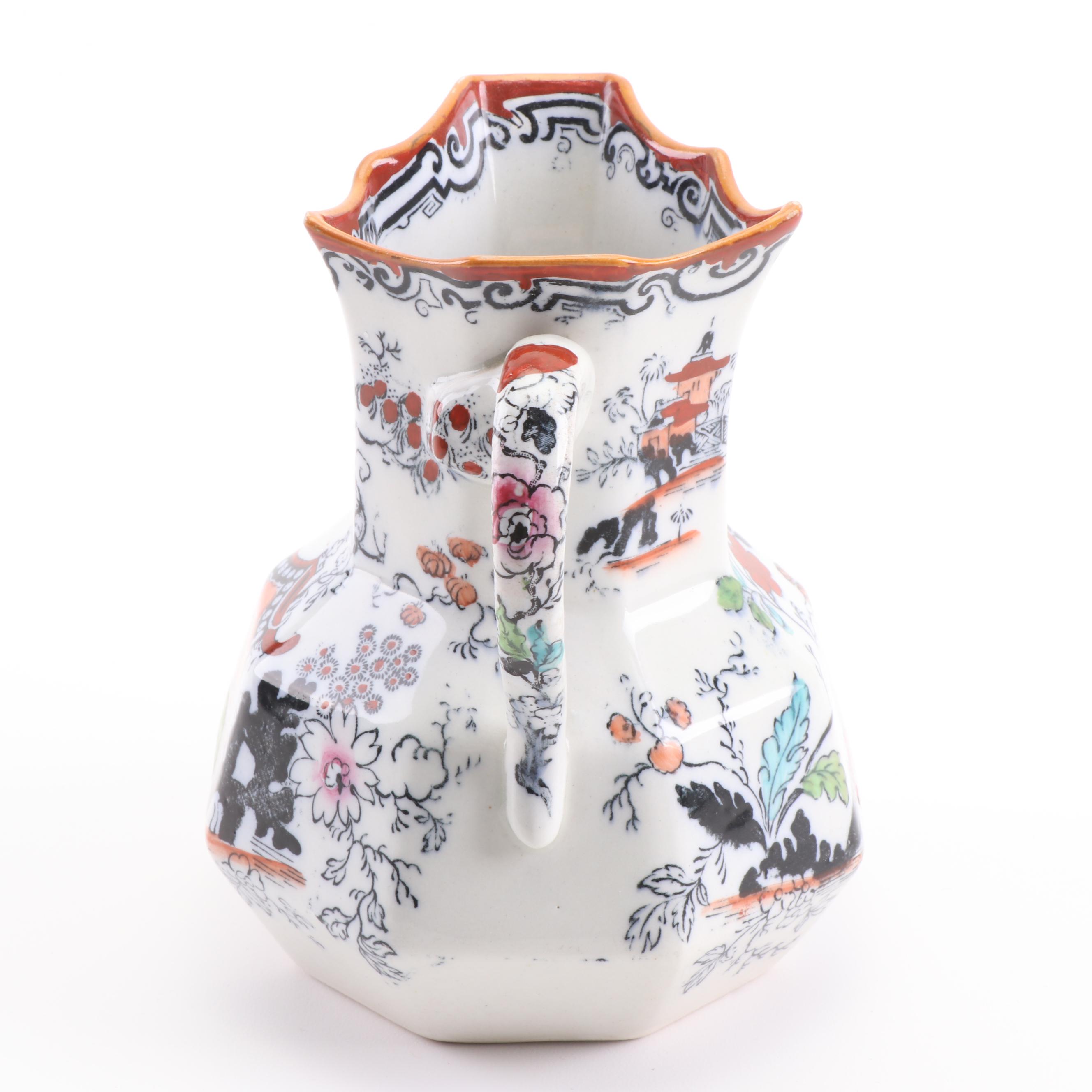 Mason's Chinoiserie Ironstone Pitchers, Early/Mid 19th Century