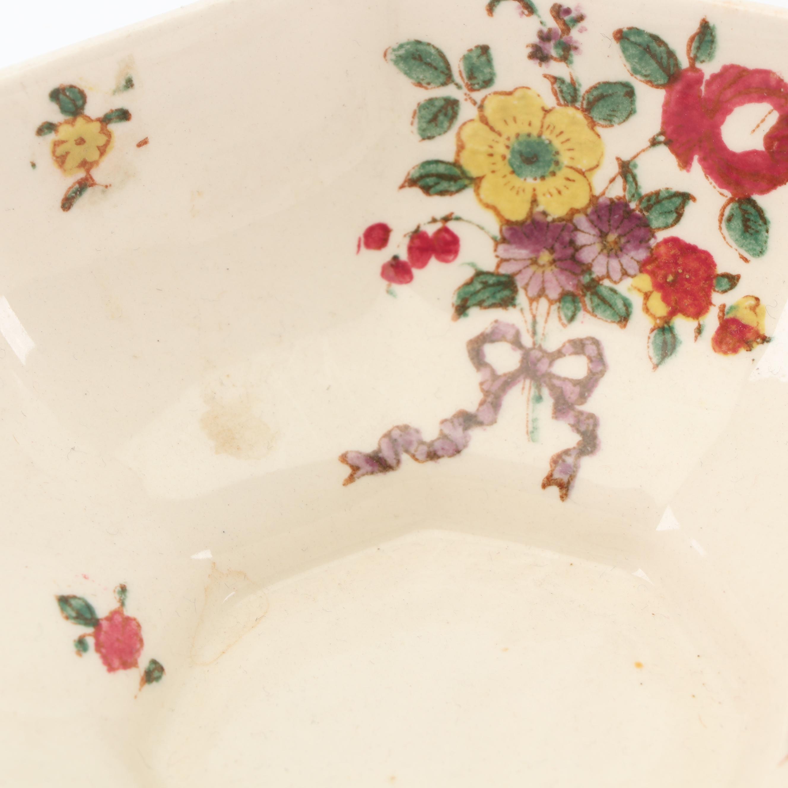 Royal Doulton "Old Leeds Sprays" Cream Soup Bowls and Dessert Bowls, Circa 1912