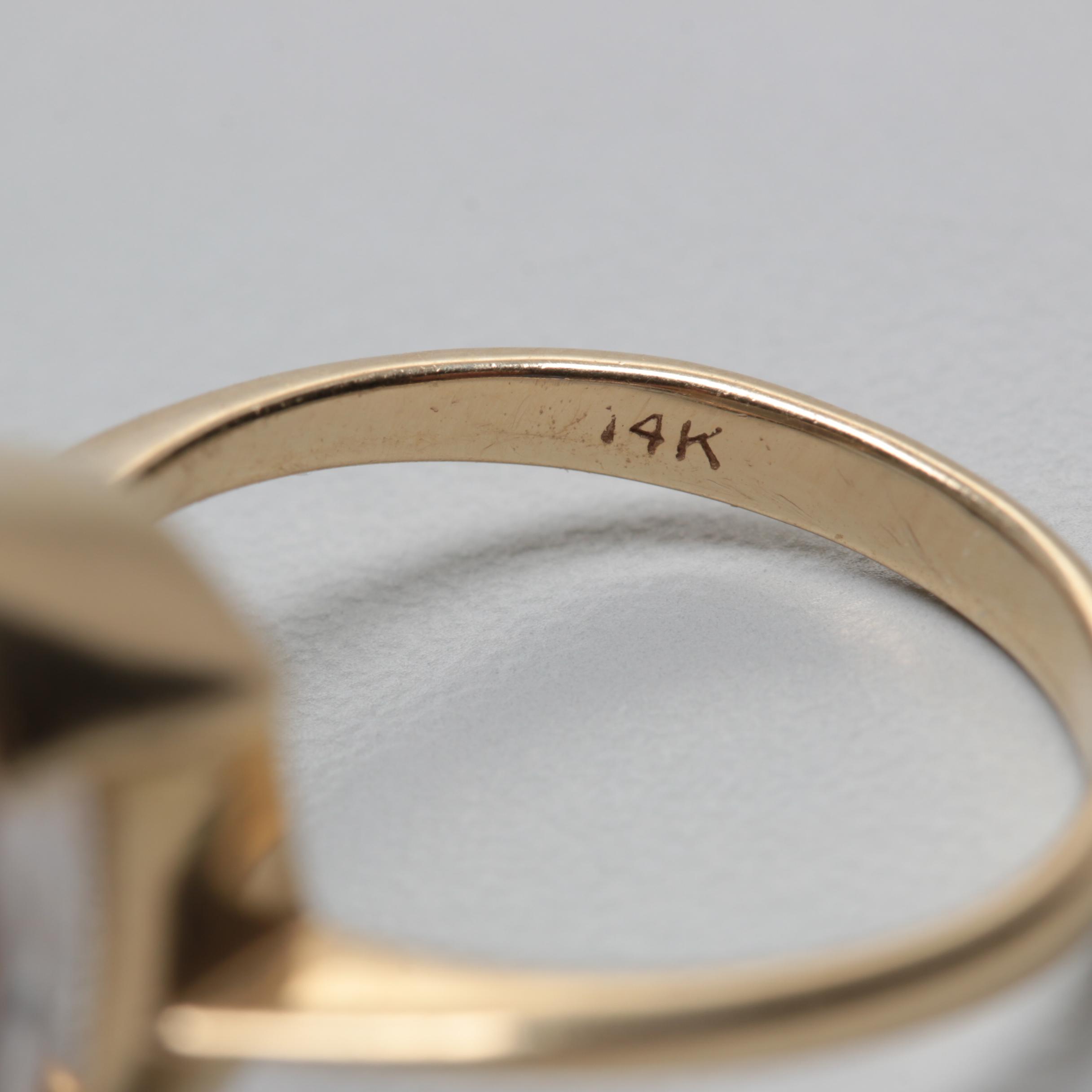 14K Yellow Gold Kunzite Ring