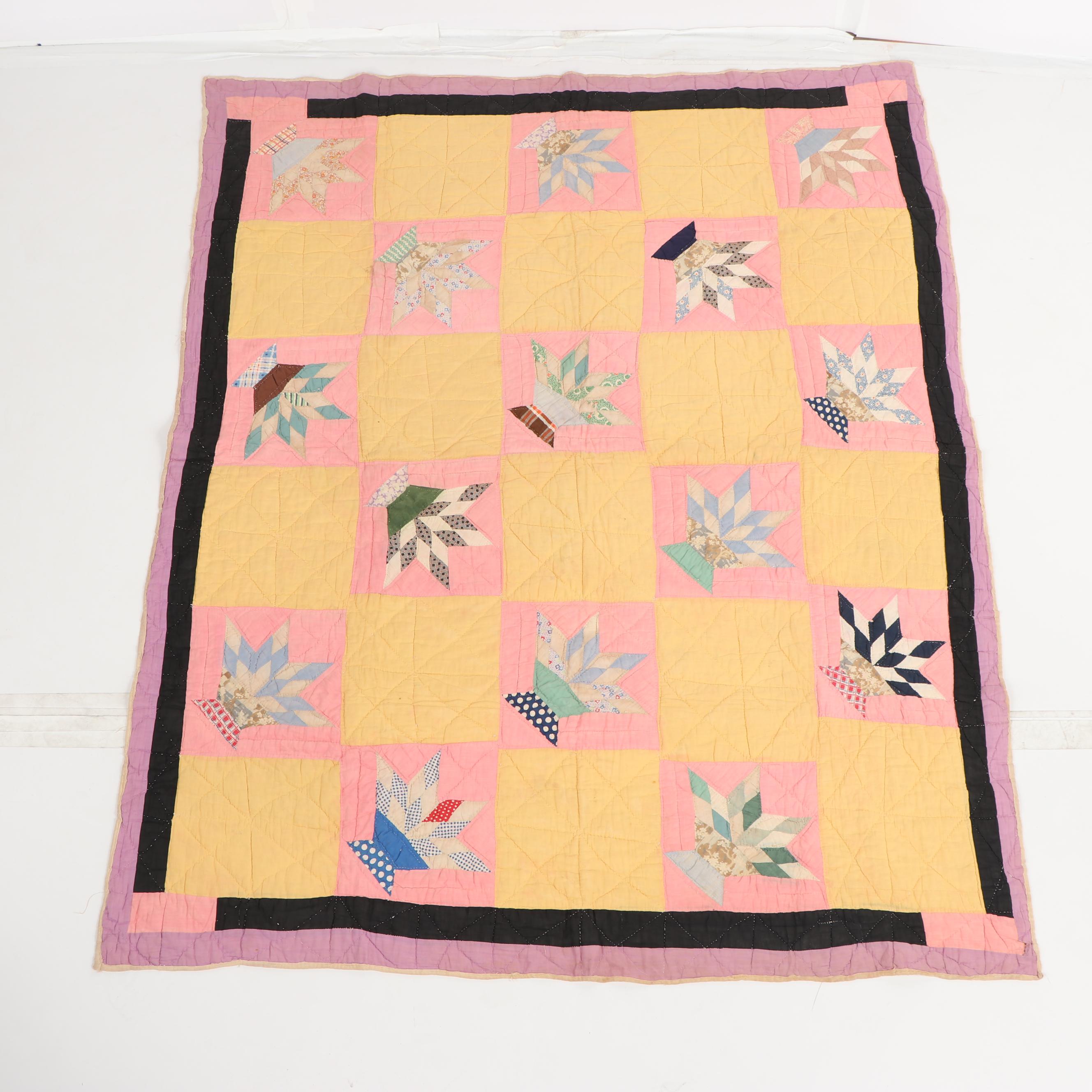 Handmade "Cactus Basket" Quilt