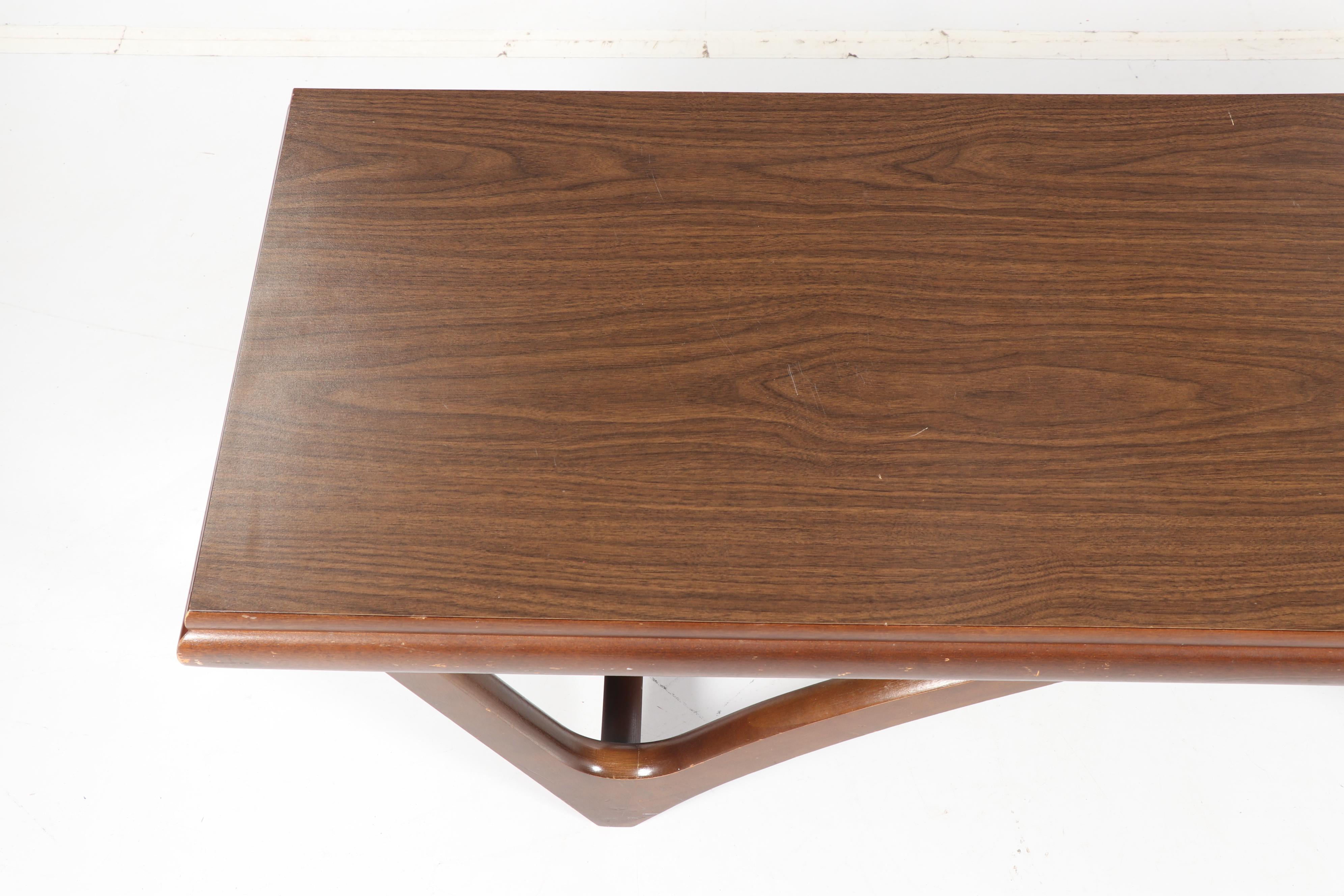 Mid Century Modern Walnut Coffee and End Table Set, Mid-20th Century