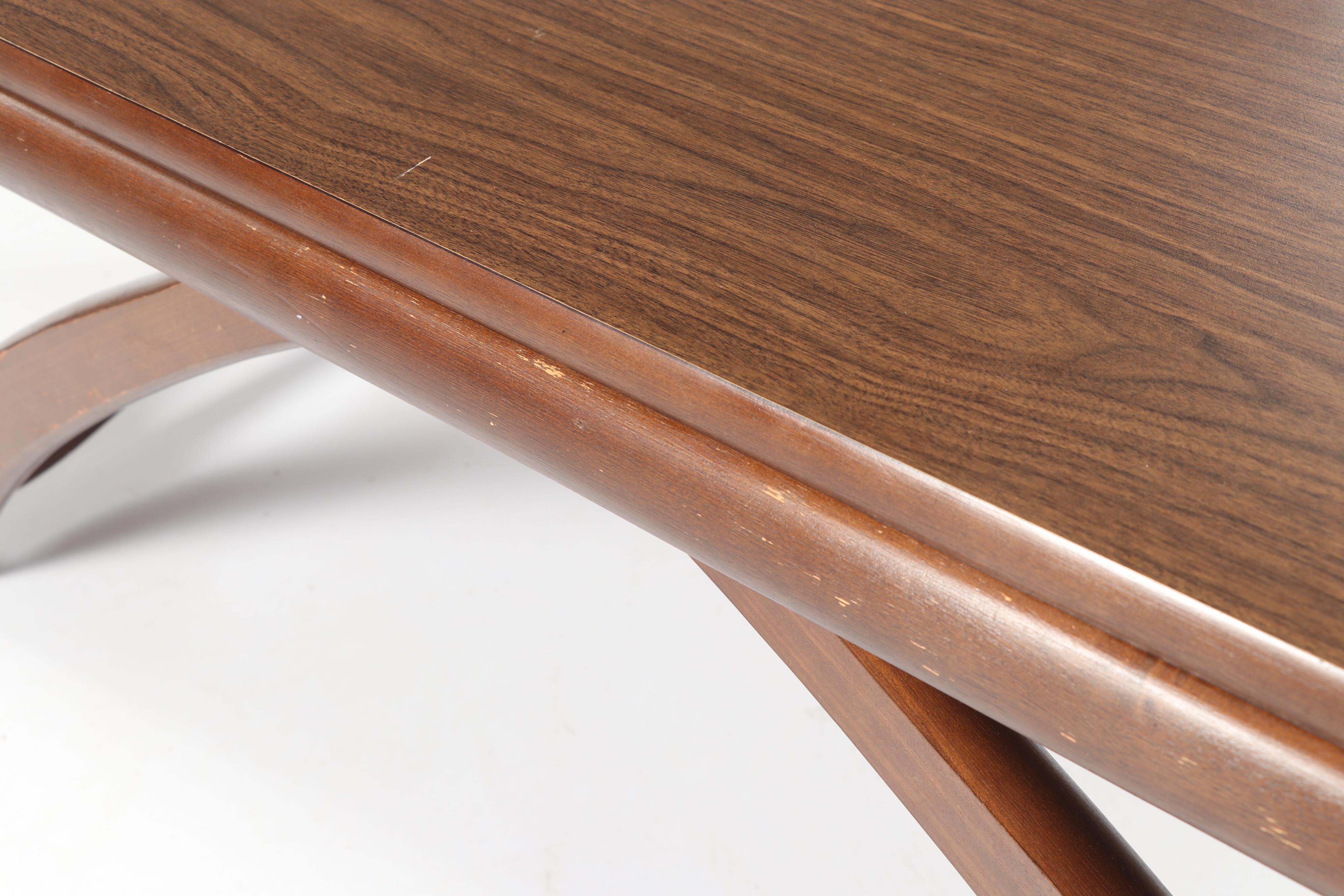 Mid Century Modern Walnut Coffee and End Table Set, Mid-20th Century