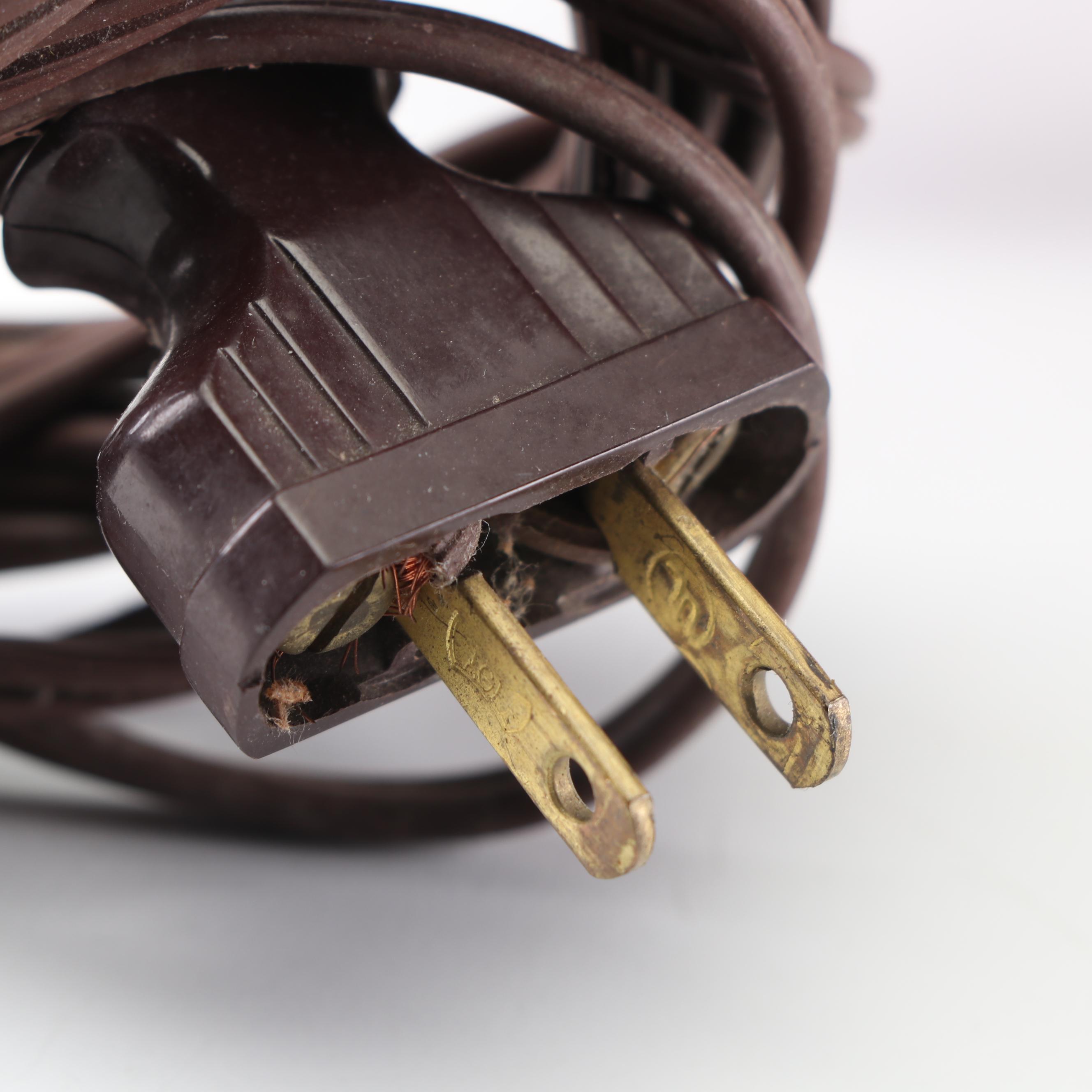 Converted Hand-Painted Kerosene Parlor Lamp