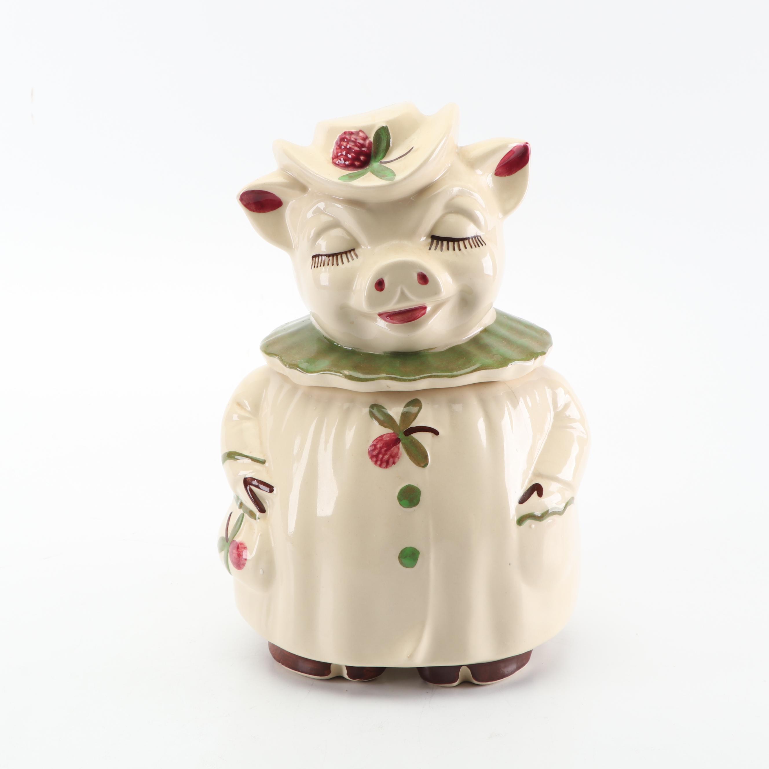 Reproduction "Winnie Pig" Cookie Jar and Salt and Pepper Set