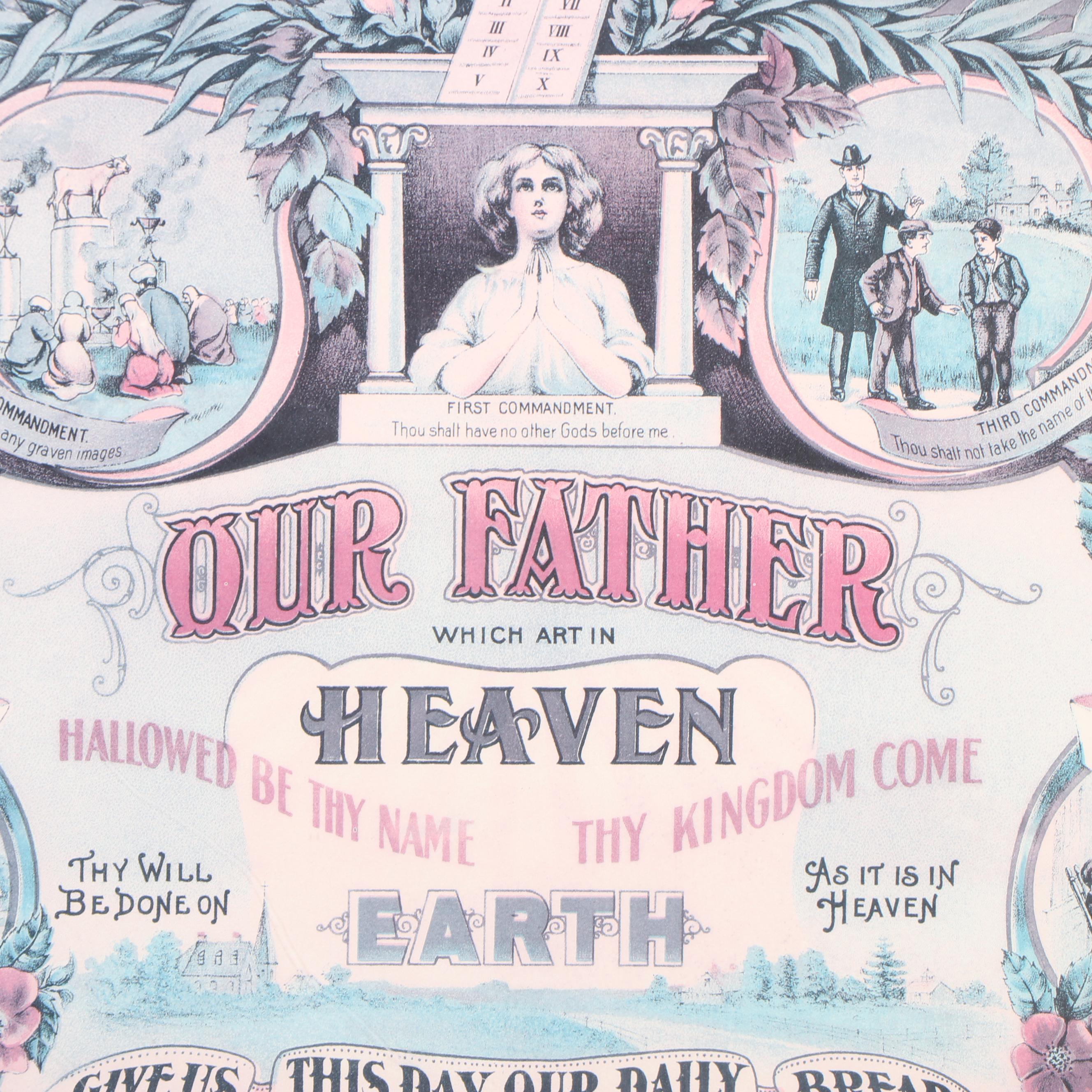 Offset Lithograph "The Lord's Prayer"