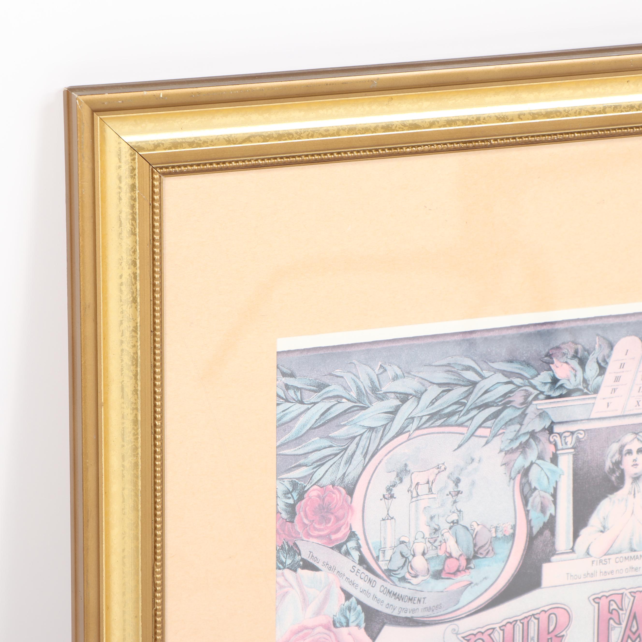 Offset Lithograph "The Lord's Prayer"