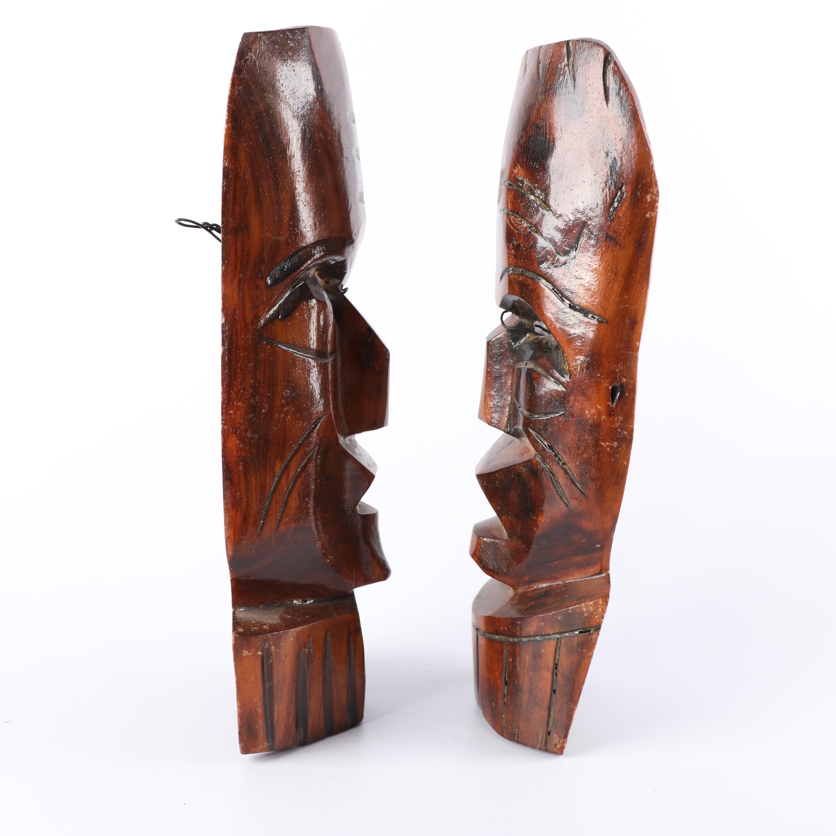 Carved Wooden Ethnographic Masks and Figurines