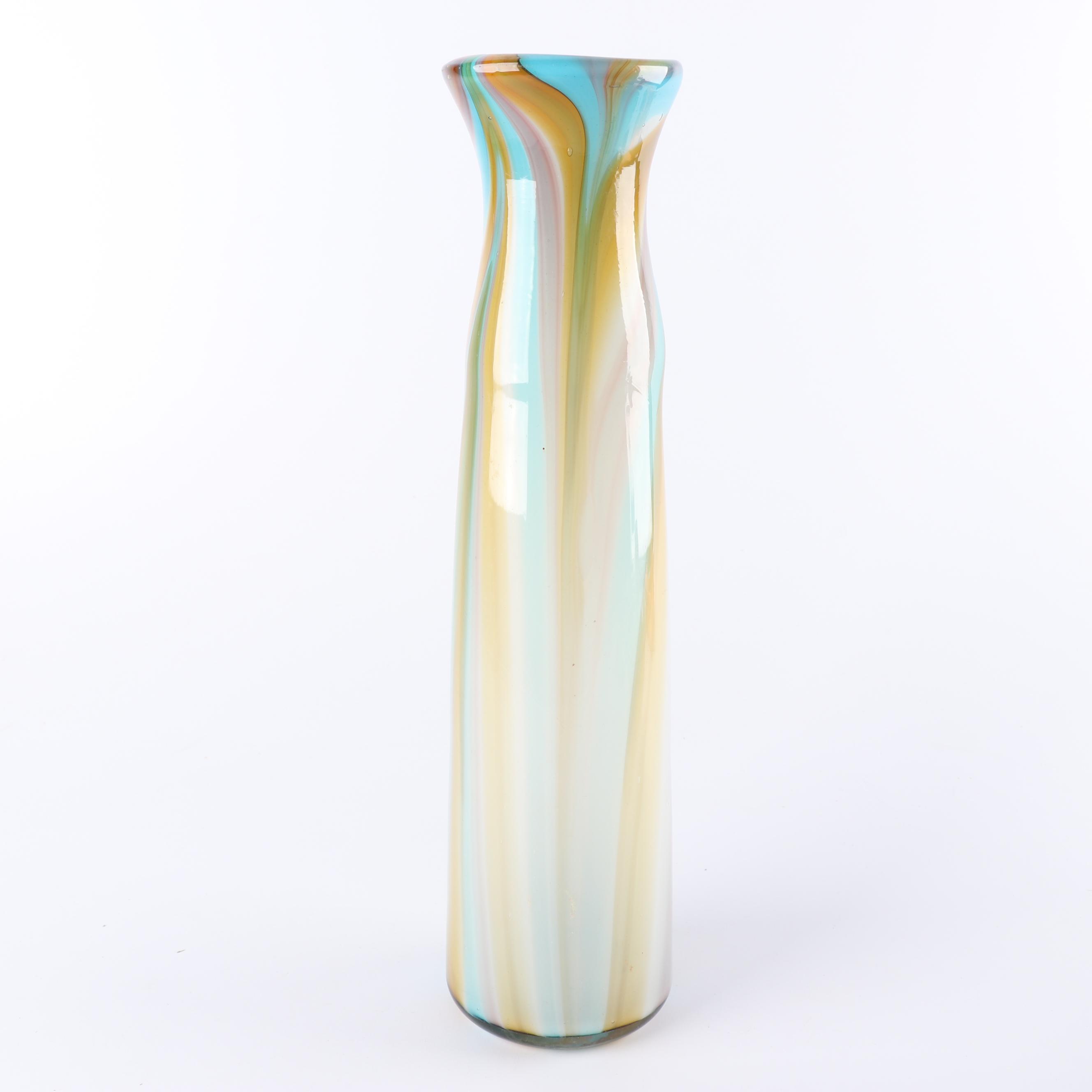 Murano Style Aventurine Bowl and Art Glass Vase