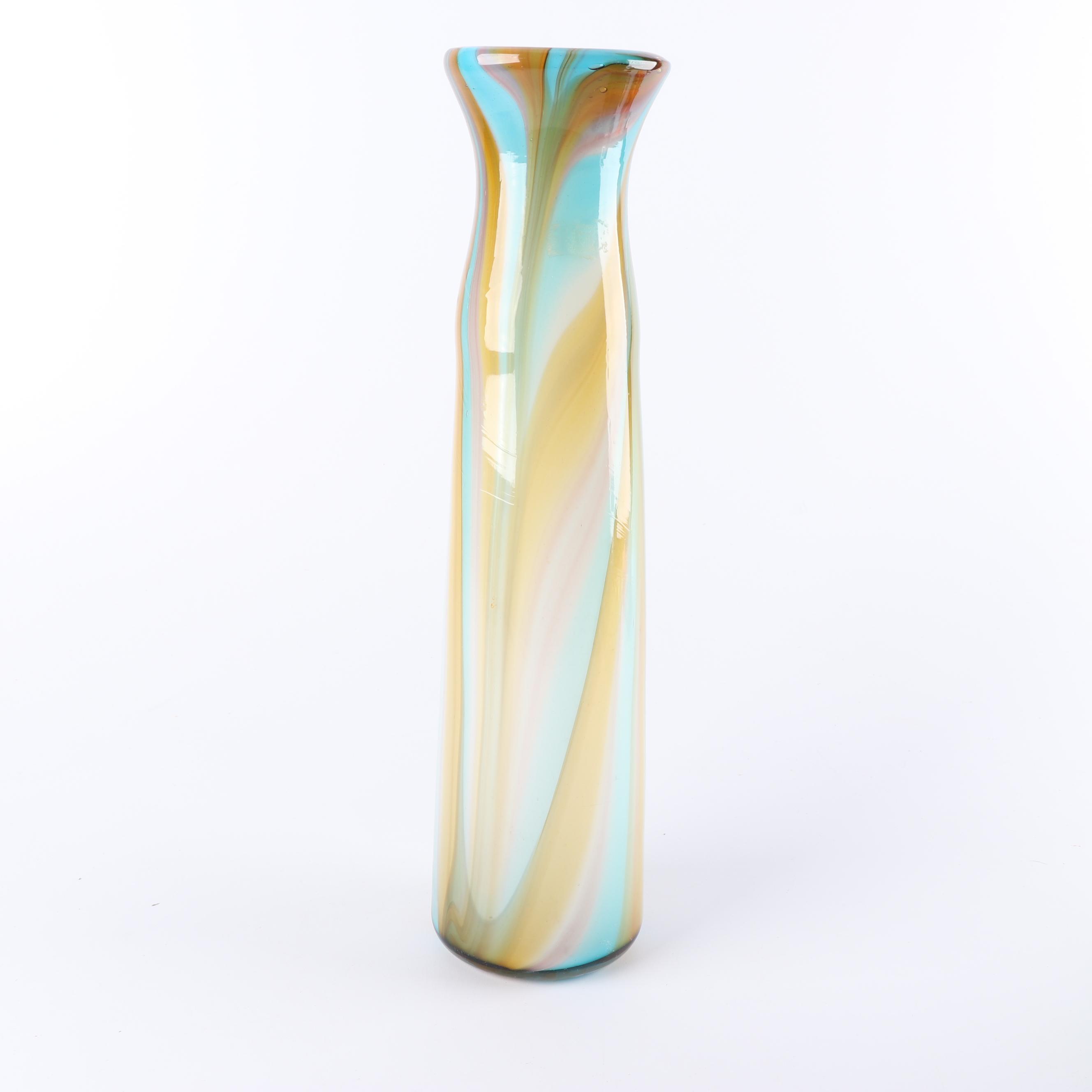 Murano Style Aventurine Bowl and Art Glass Vase