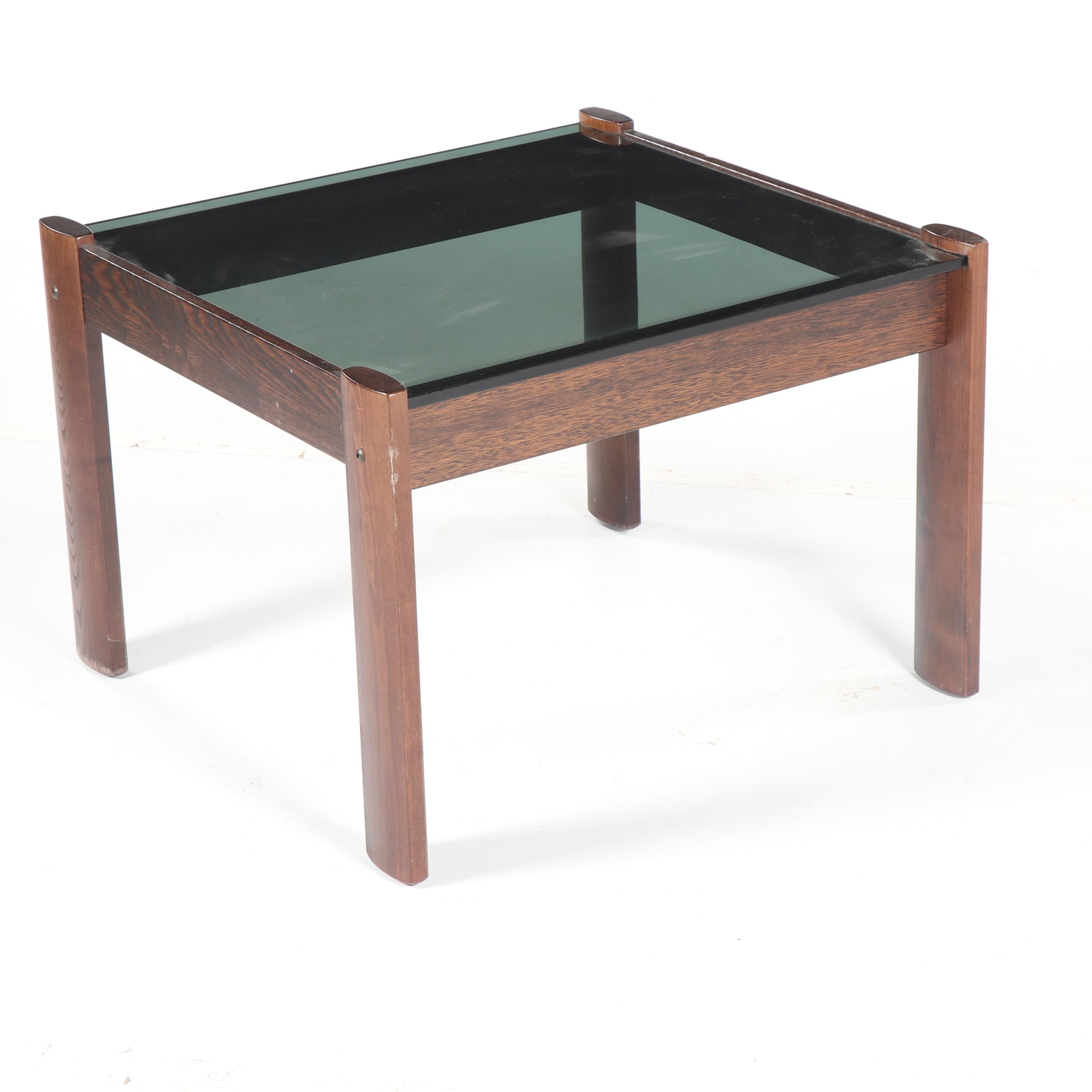 Mid Century Modern Rosewood Lafer Style Side Table, Mid 20th Century